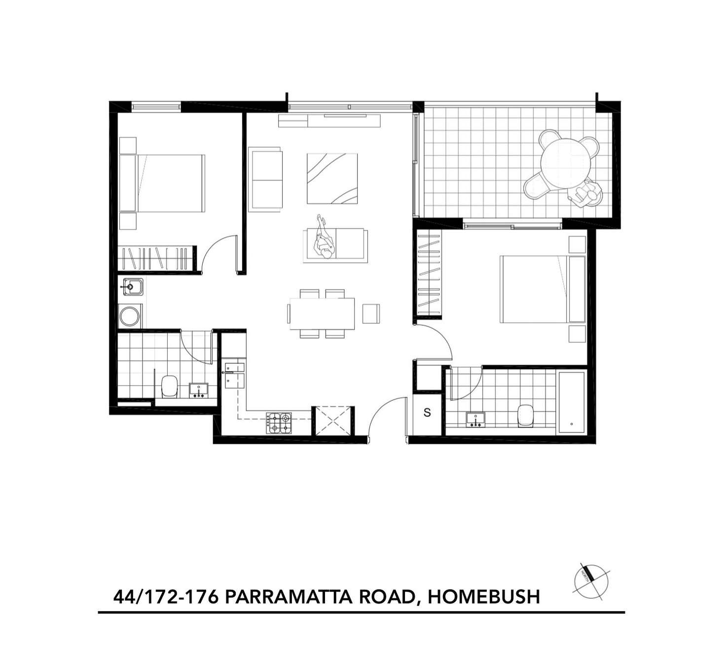 Floorplan of Homely apartment listing, 44/172-176 Parramatta Road, Homebush NSW 2140