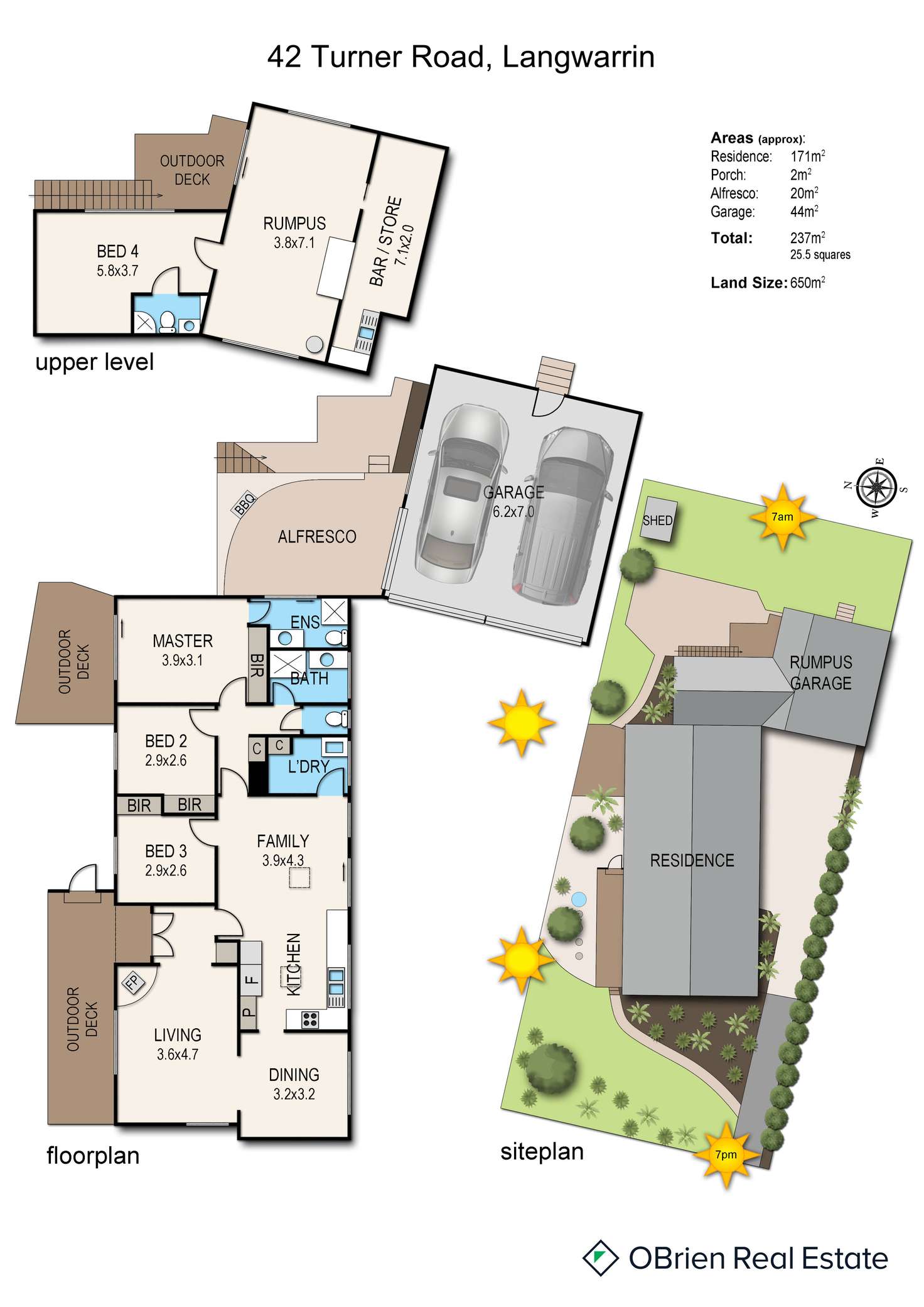 Floorplan of Homely house listing, 42 Turner Road, Langwarrin VIC 3910