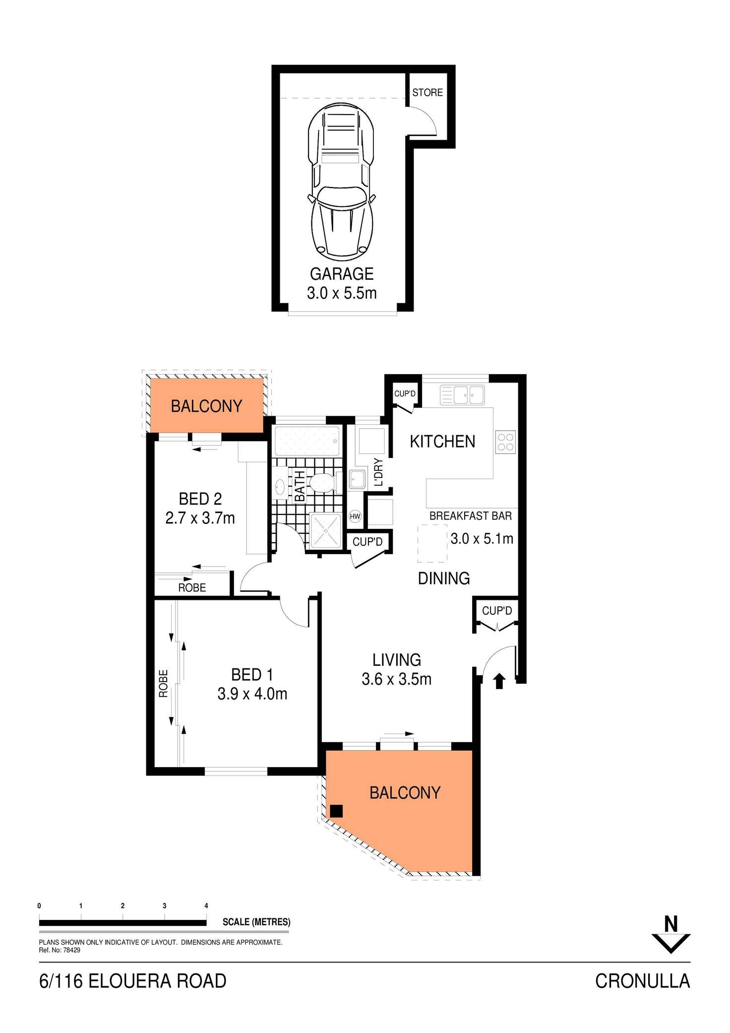 Floorplan of Homely apartment listing, 6/116 Elouera Road, Cronulla NSW 2230