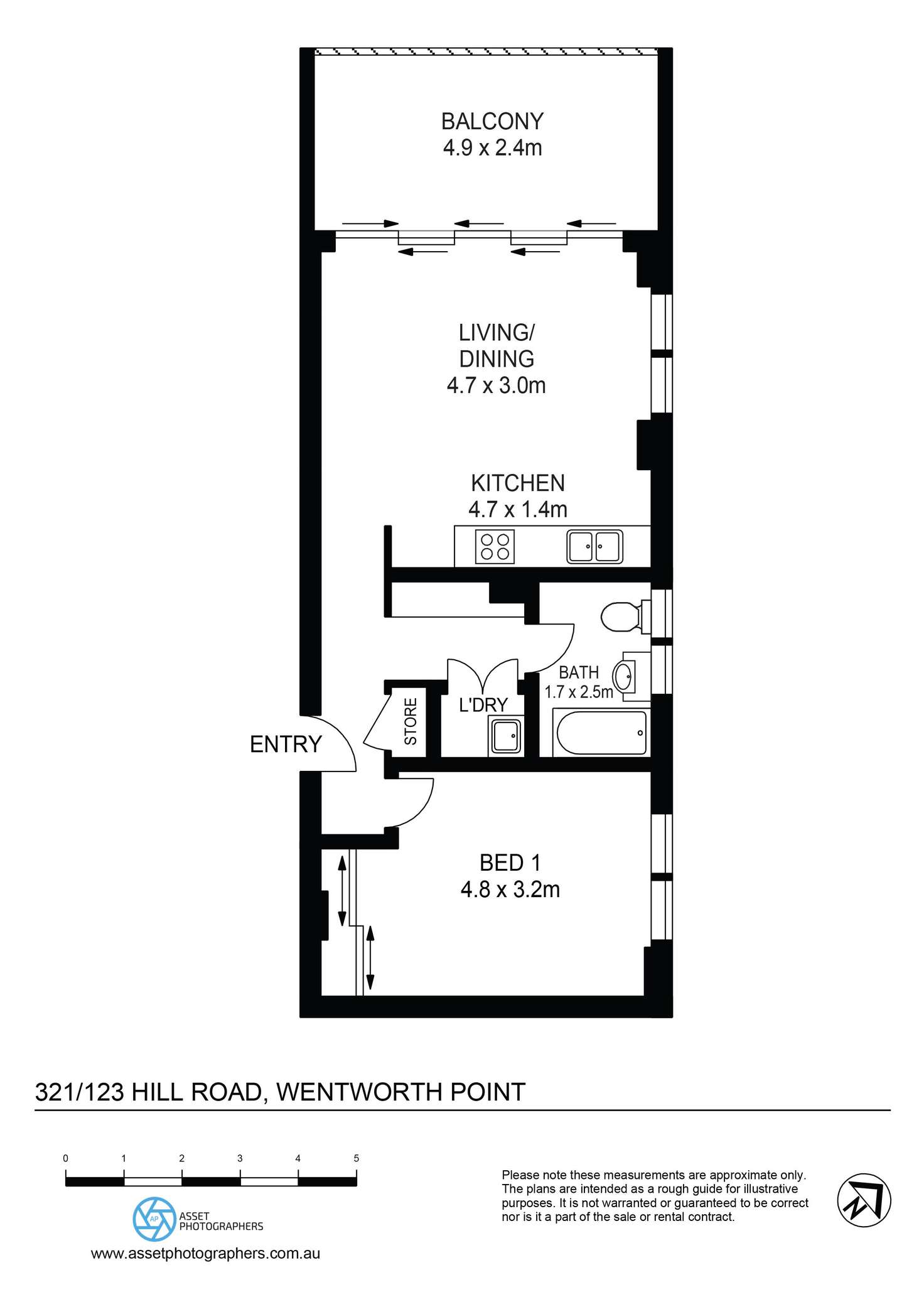 Floorplan of Homely apartment listing, 321/23 Hill Road, Wentworth Point NSW 2127