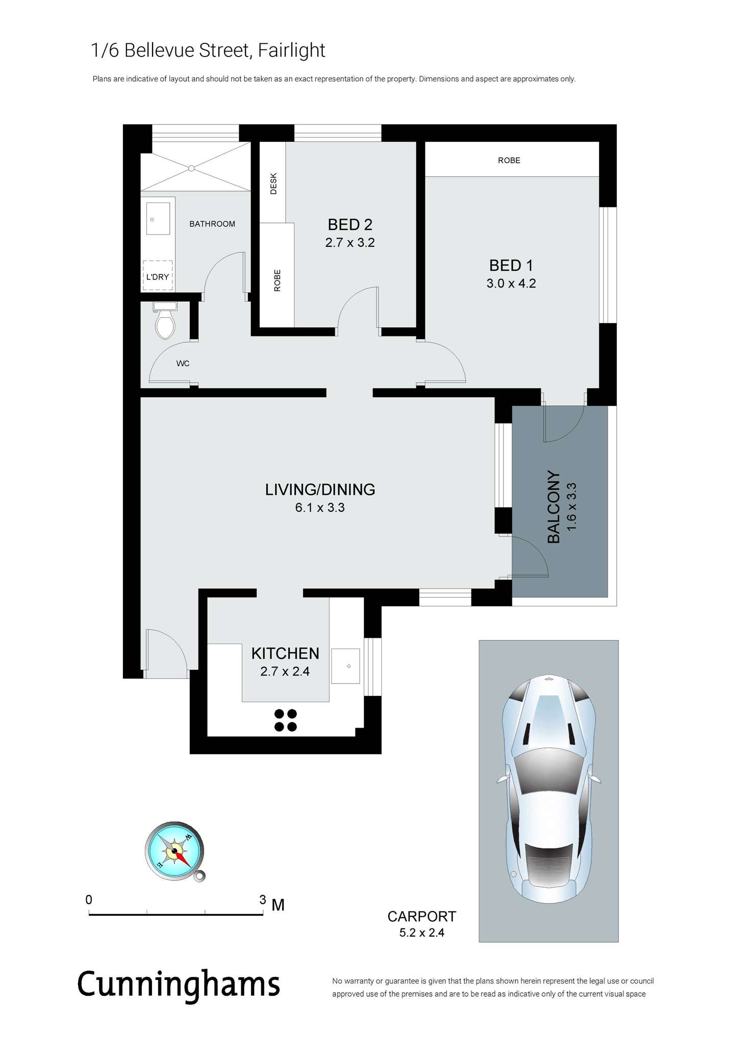 Floorplan of Homely apartment listing, 1/6 Bellevue Street, Fairlight NSW 2094