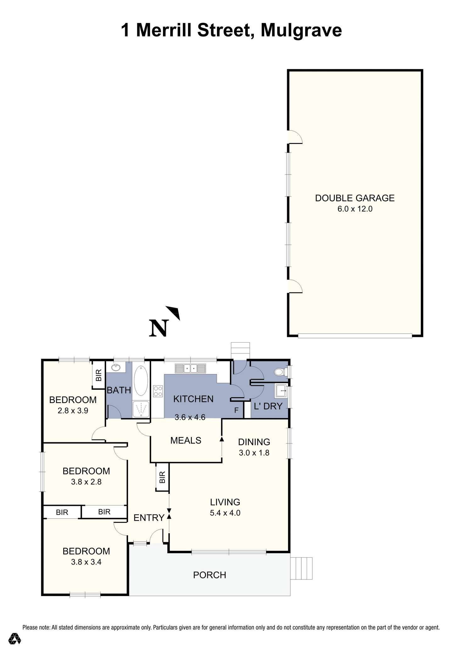 Floorplan of Homely house listing, 1 Merrill Street, Mulgrave VIC 3170