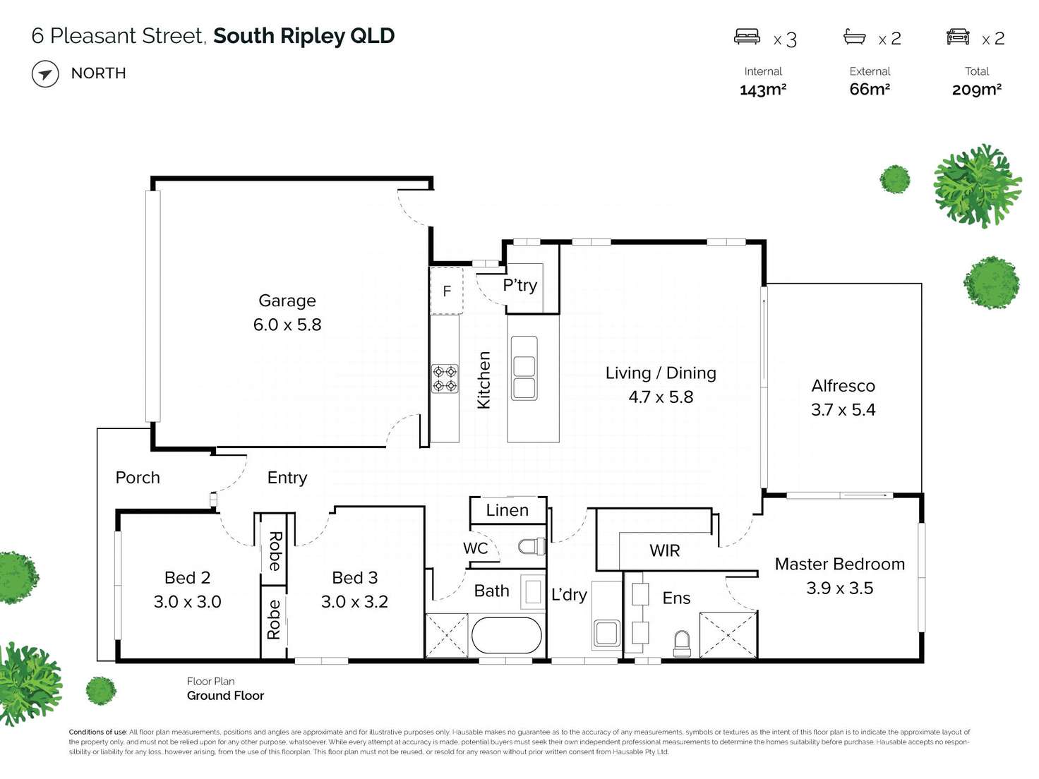 Floorplan of Homely house listing, 6 Pleasant Street, South Ripley QLD 4306