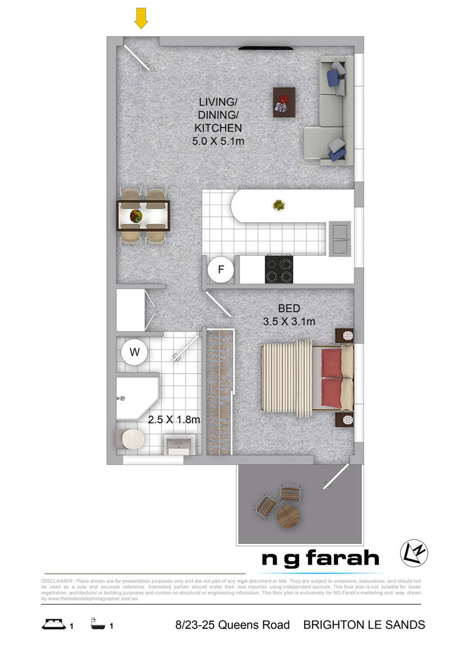 Floorplan of Homely apartment listing, 8/23-25 Queens Road, Brighton-le-sands NSW 2216