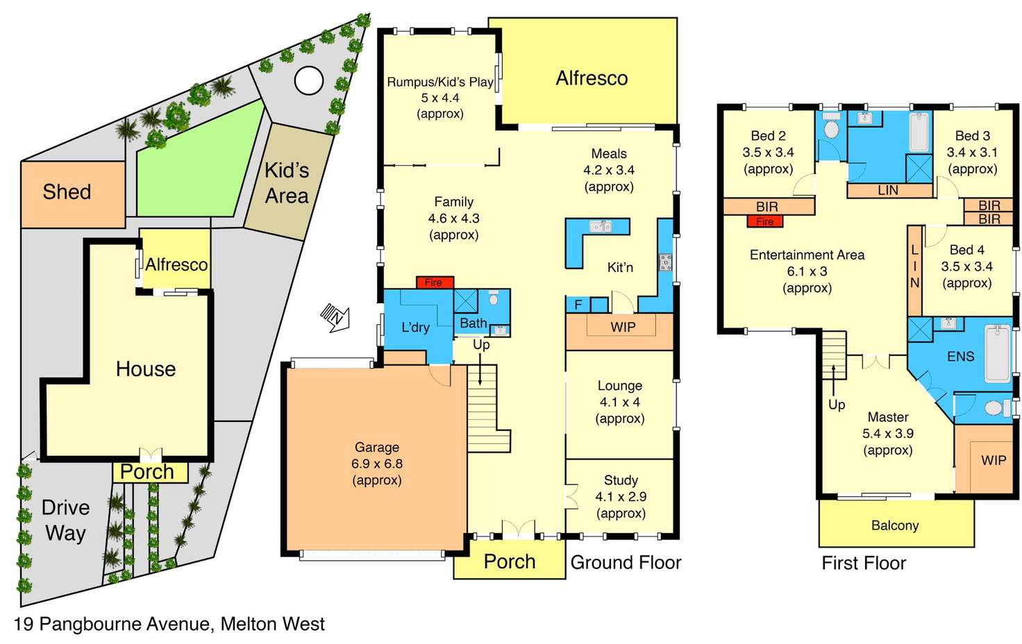 Floorplan of Homely house listing, 19 Pangbourne Avenue, Harkness VIC 3337