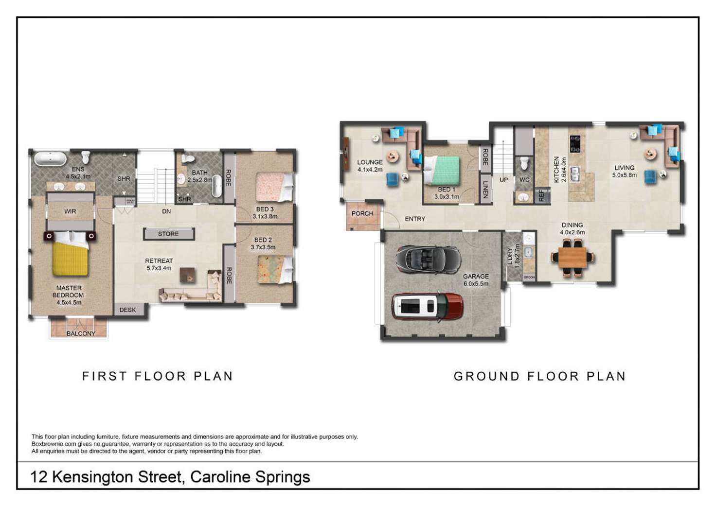 Floorplan of Homely house listing, 12 Kensington Street, Caroline Springs VIC 3023