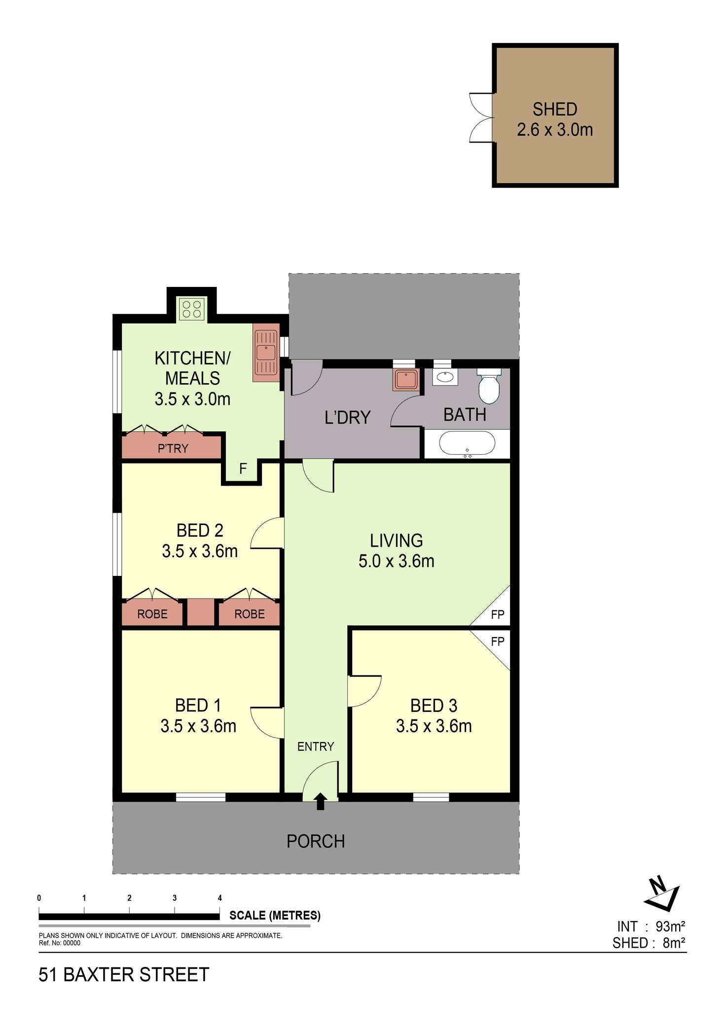 Floorplan of Homely house listing, 51 Baxter Street, Bendigo VIC 3550