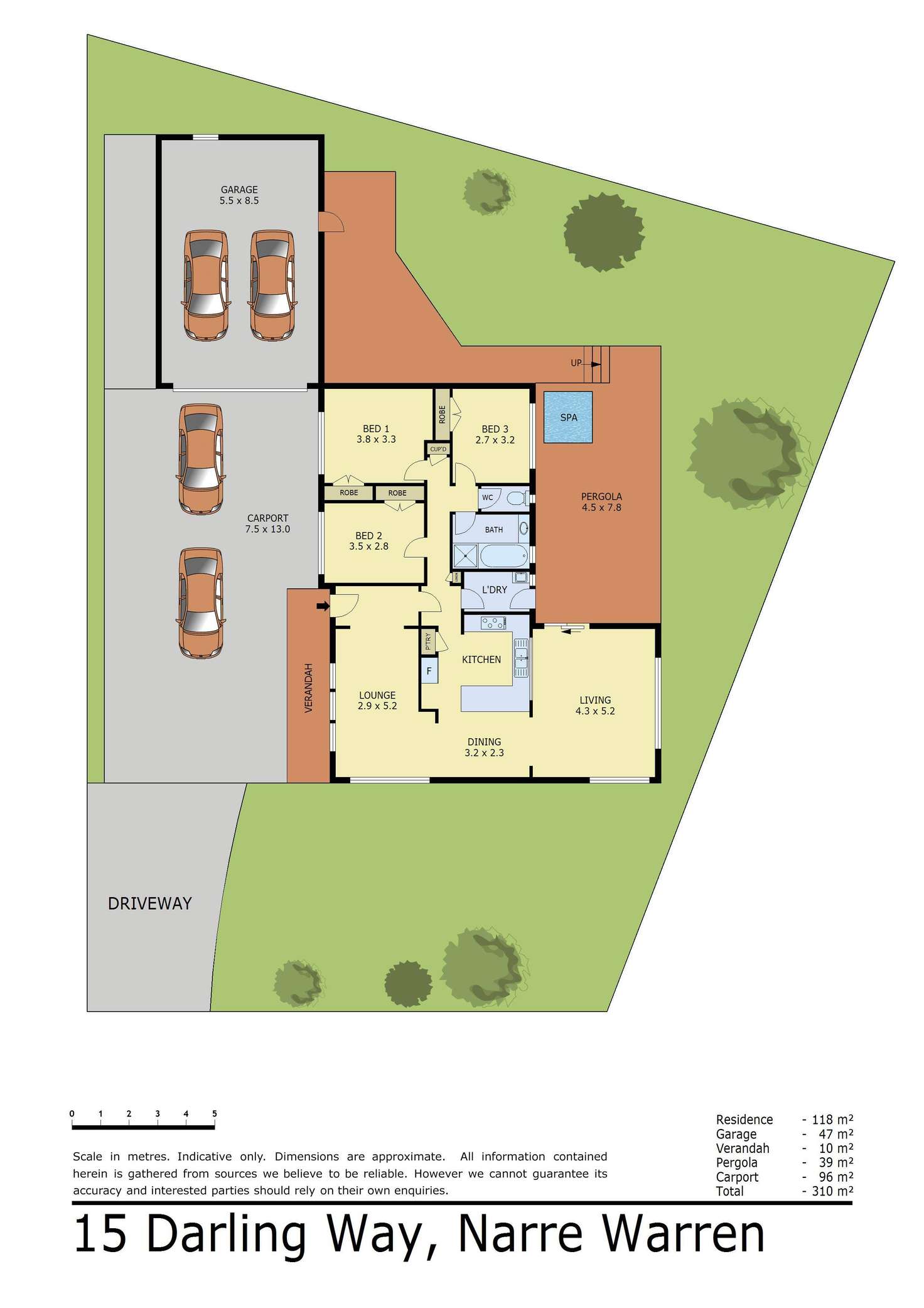 Floorplan of Homely house listing, 15 Darling Way, Narre Warren VIC 3805