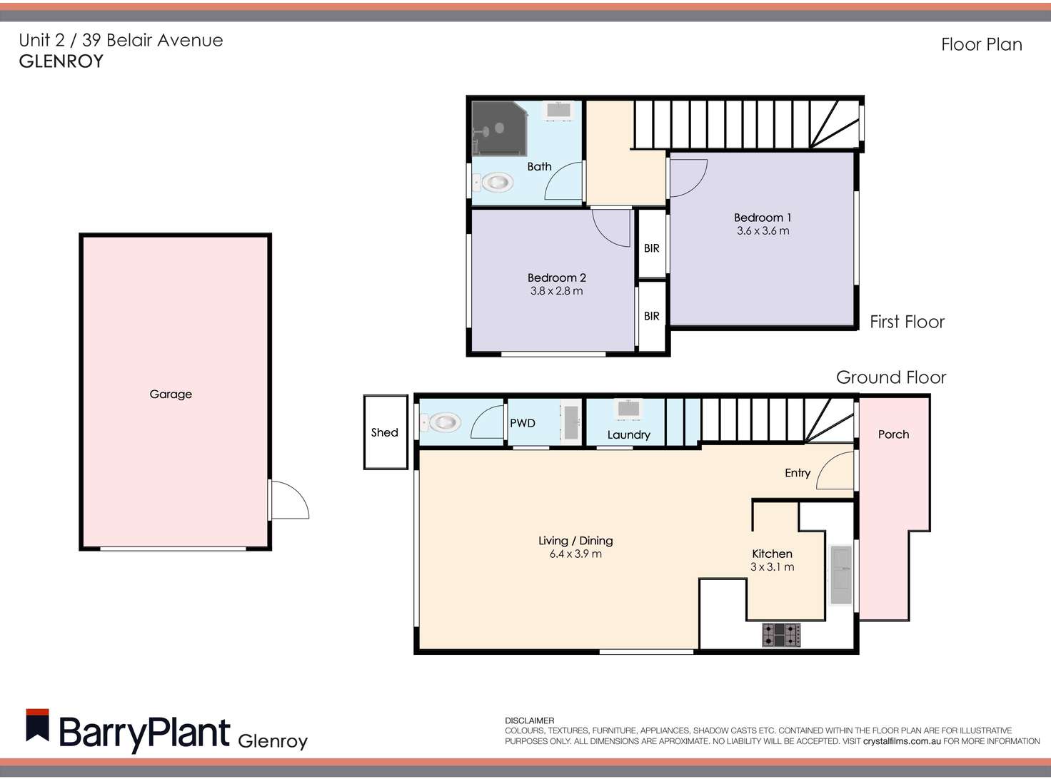 Floorplan of Homely unit listing, 2/39 Belair Avenue, Glenroy VIC 3046