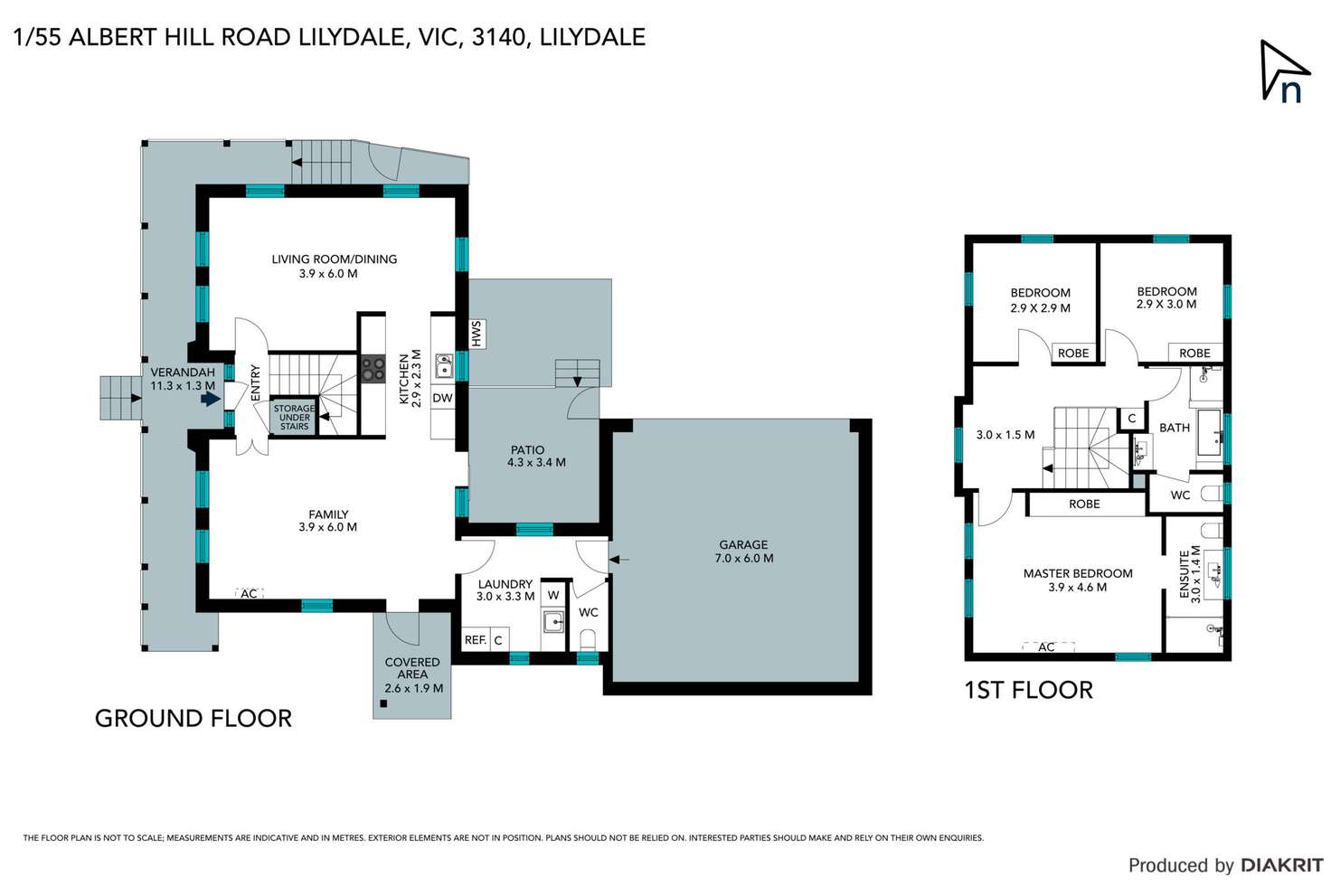 Floorplan of Homely townhouse listing, 1/55 Albert Hill Road, Lilydale VIC 3140