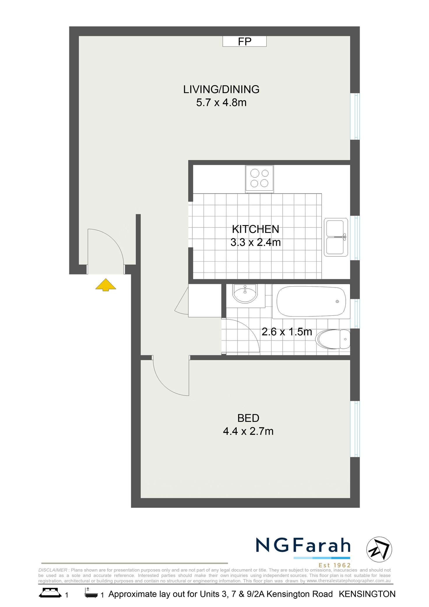 Floorplan of Homely unit listing, 7/2A Kensington Road, Kensington NSW 2033