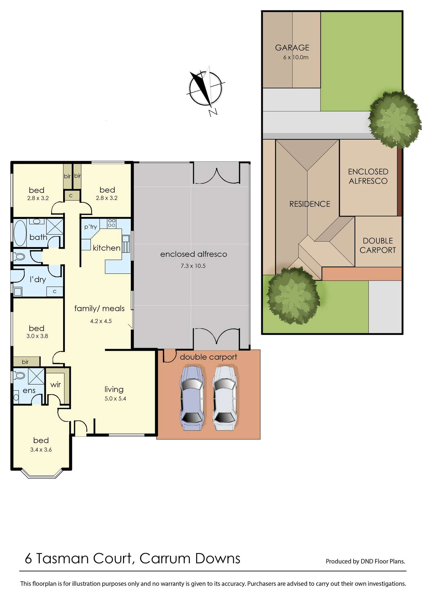 Floorplan of Homely house listing, 6 Tasman Court, Carrum Downs VIC 3201