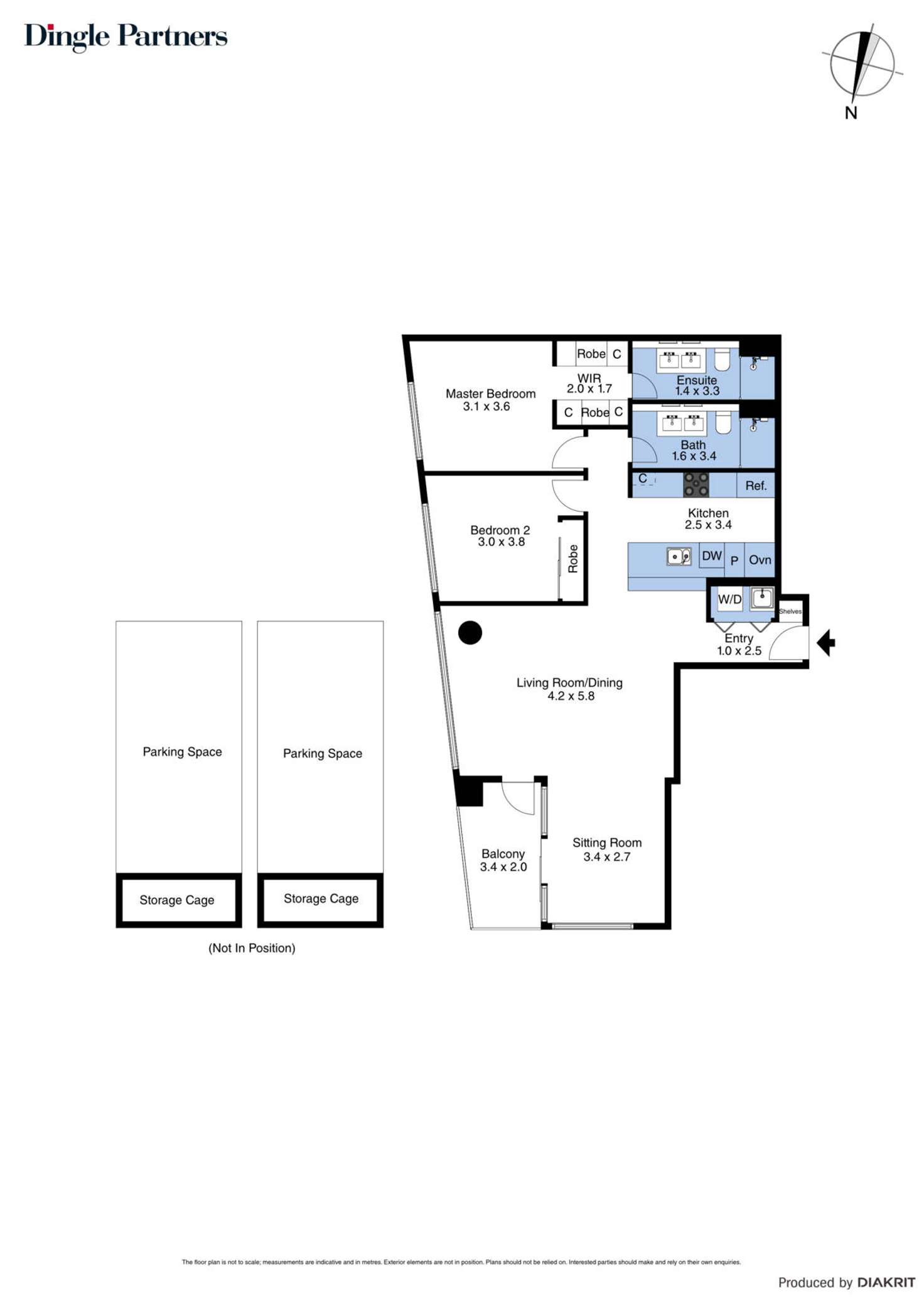 Floorplan of Homely apartment listing, 1506/23 Batman Street, West Melbourne VIC 3003