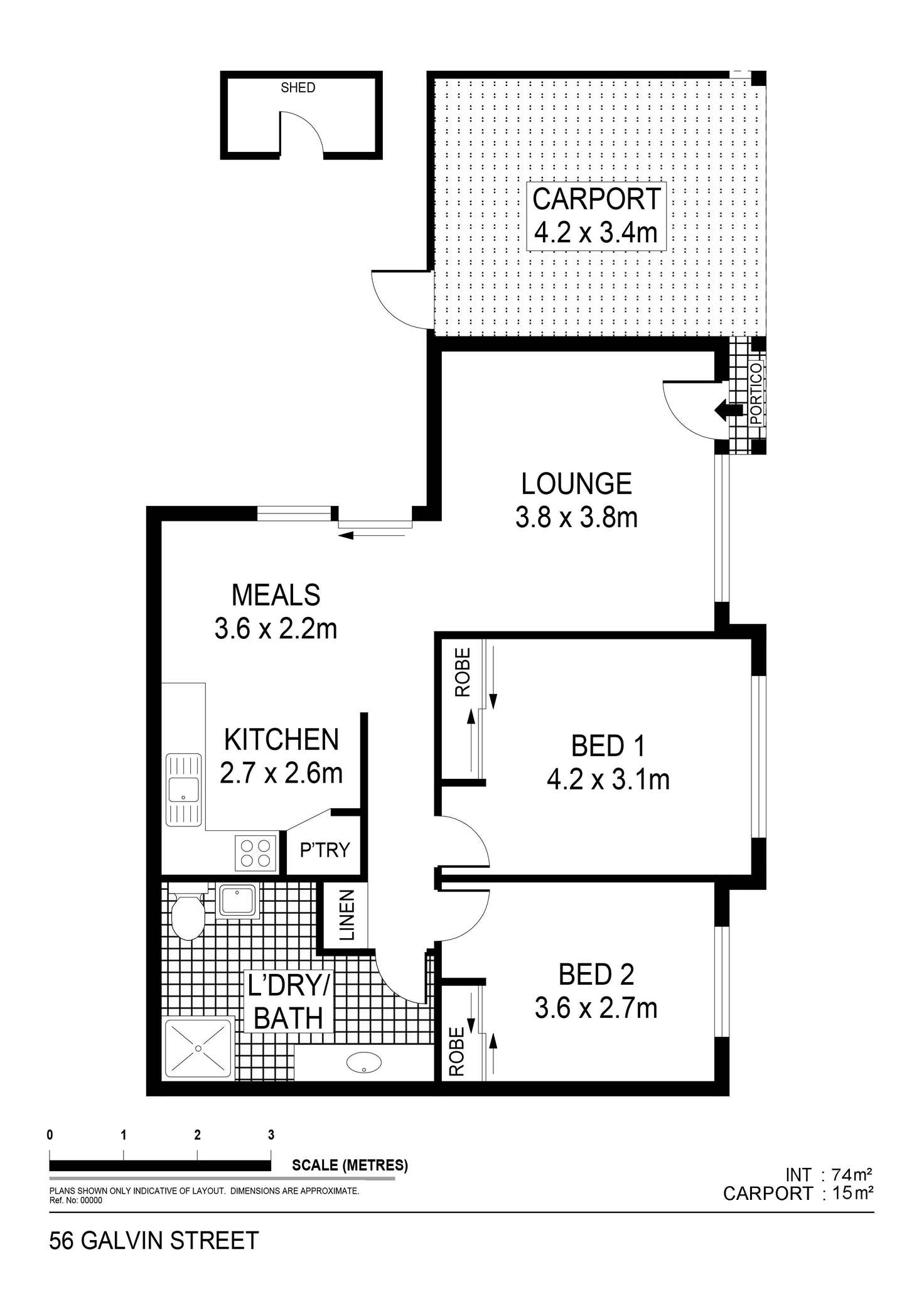 Floorplan of Homely house listing, 56 Galvin Street, Bendigo VIC 3550