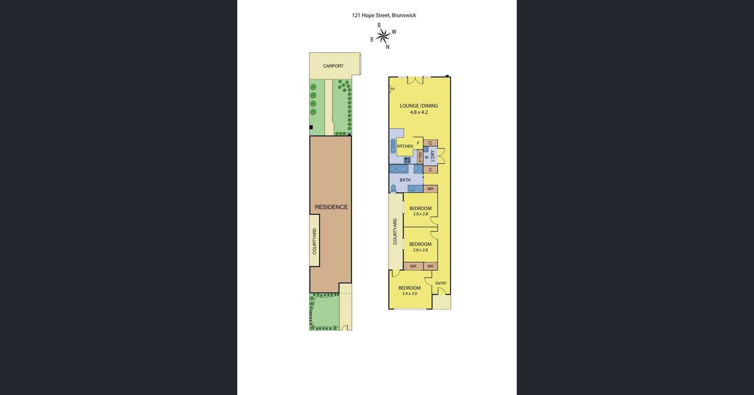 Floorplan of Homely house listing, 121 Hope Street, Brunswick VIC 3056