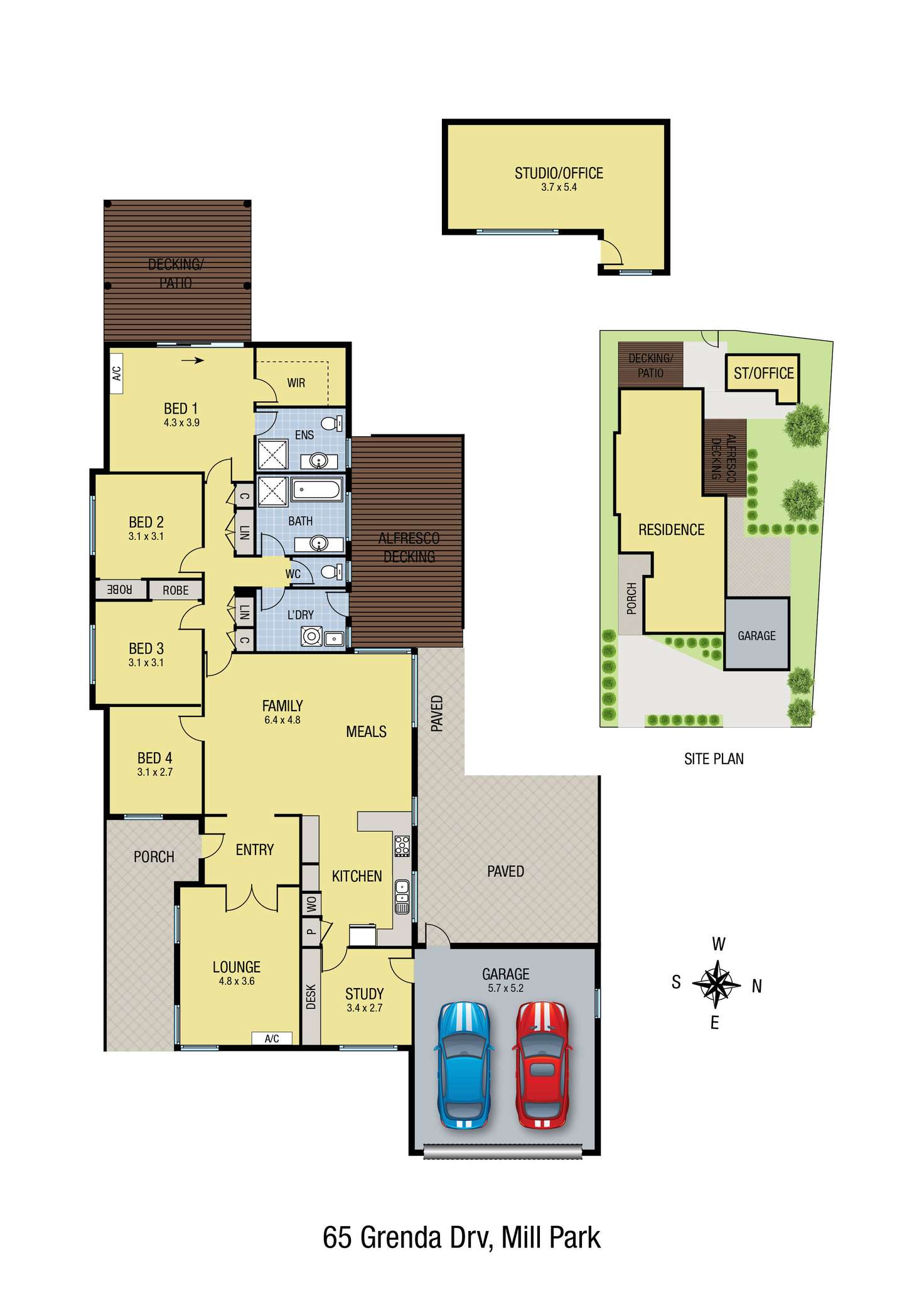 Floorplan of Homely house listing, 65 Grenda Drive, Mill Park VIC 3082