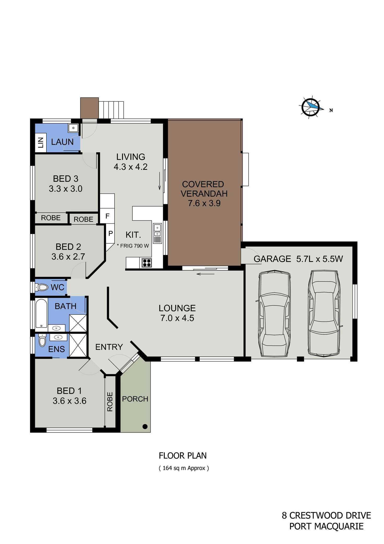 Floorplan of Homely house listing, 8 Crestwood Drive, Port Macquarie NSW 2444