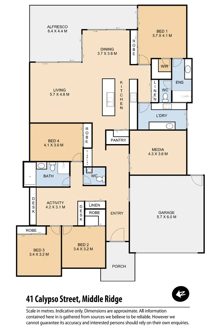 Floorplan of Homely house listing, 41 Calypso Crescent, Middle Ridge QLD 4350
