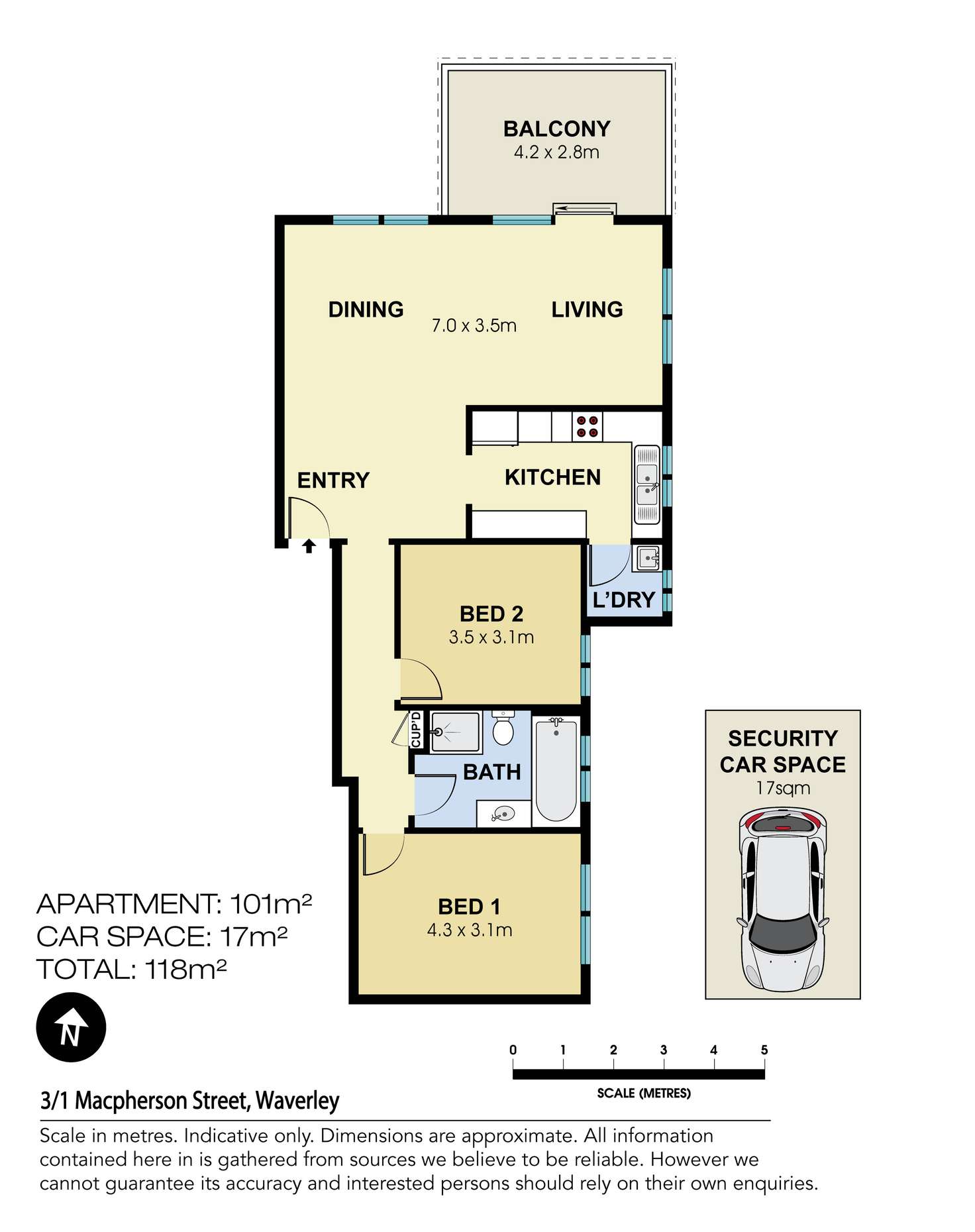 Floorplan of Homely apartment listing, 3/1 Macpherson Street, Waverley NSW 2024