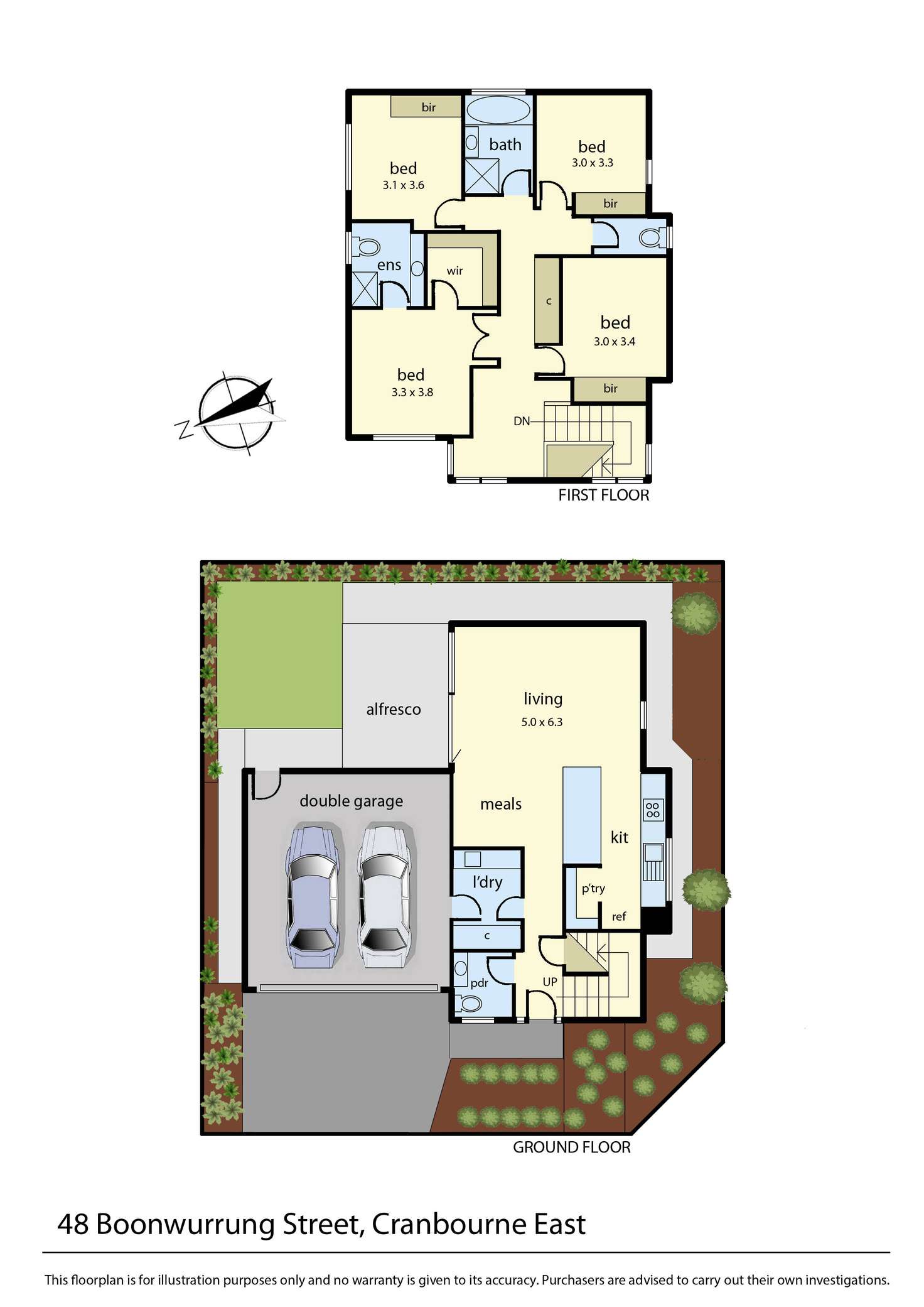 Floorplan of Homely house listing, 48 Boonwurrung Street, Cranbourne East VIC 3977