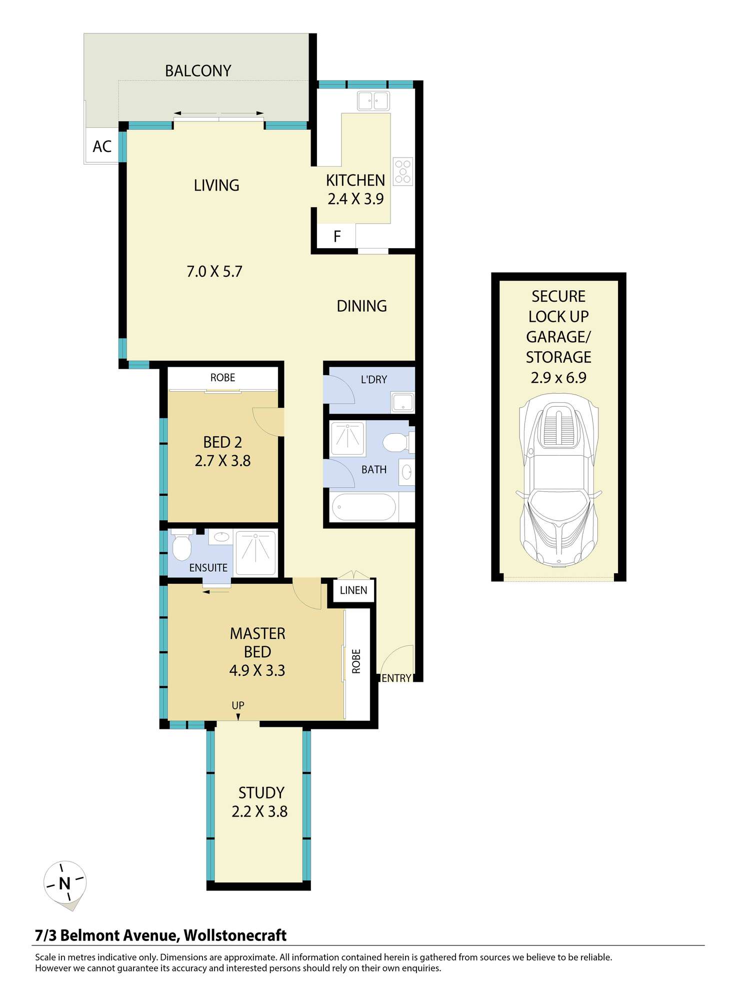 Floorplan of Homely apartment listing, 7/3 Belmont Avenue, Wollstonecraft NSW 2065