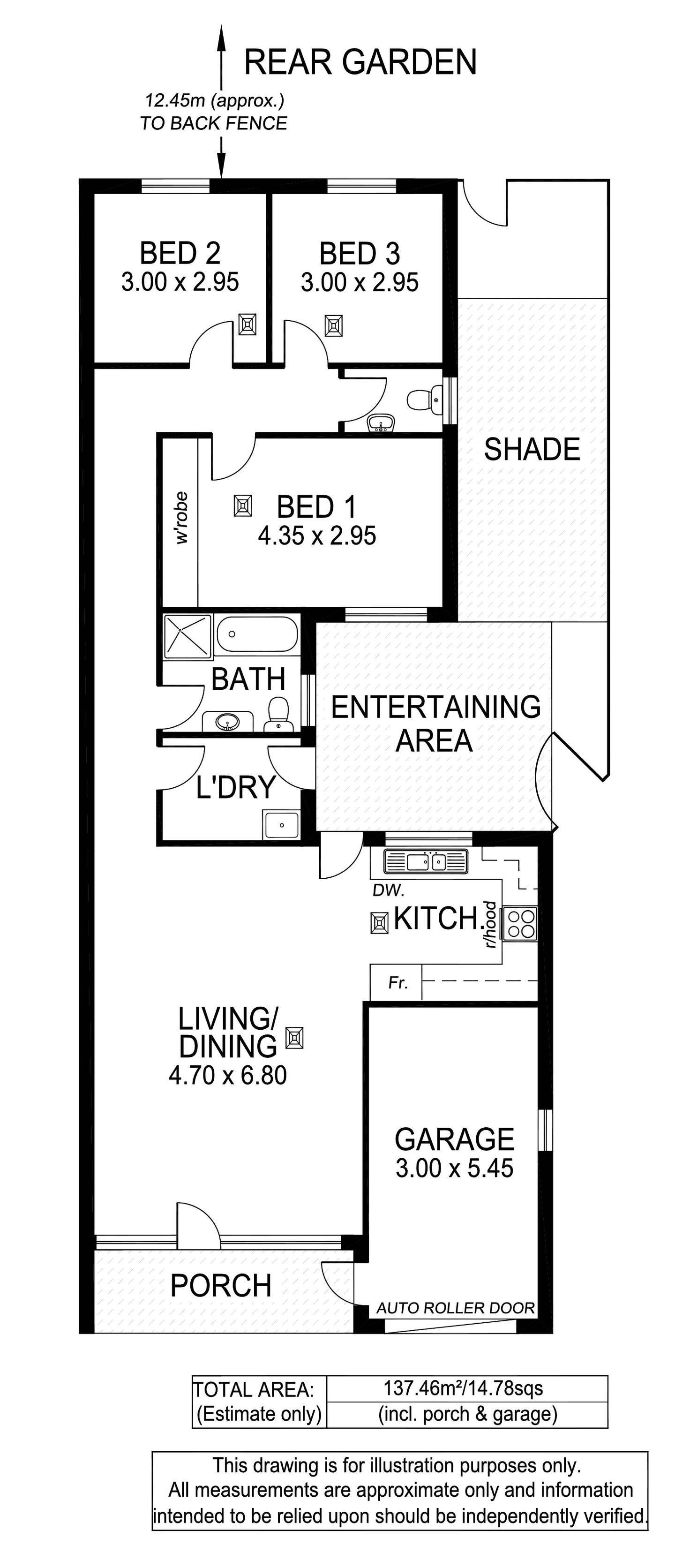 Floorplan of Homely unit listing, 2/69-71 Thomas Street, South Plympton SA 5038