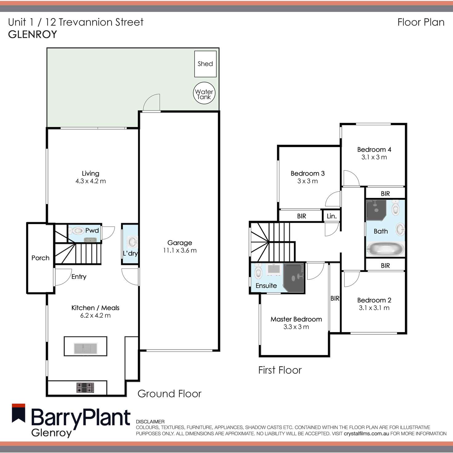 Floorplan of Homely unit listing, 1/12 Trevannion Street, Glenroy VIC 3046