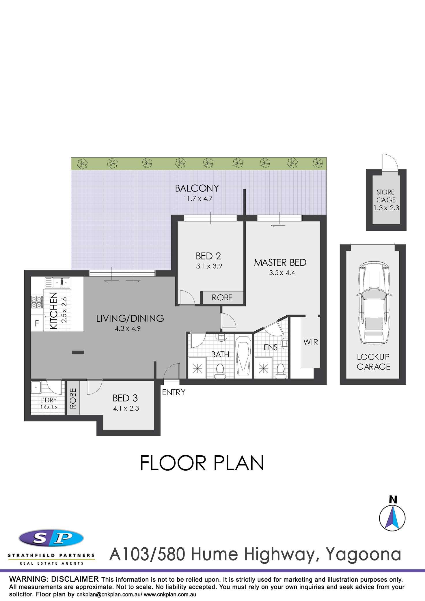 Floorplan of Homely unit listing, A103/580 Hume Highway, Yagoona NSW 2199