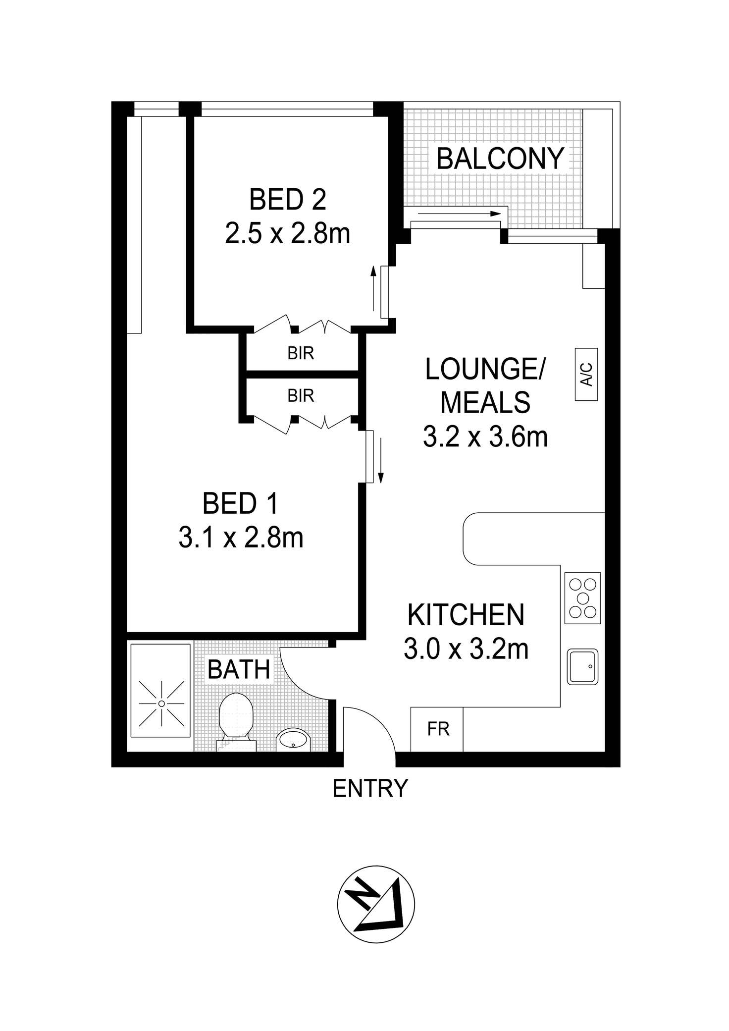 Floorplan of Homely apartment listing, 2408/38 Rose Lane, Melbourne VIC 3000