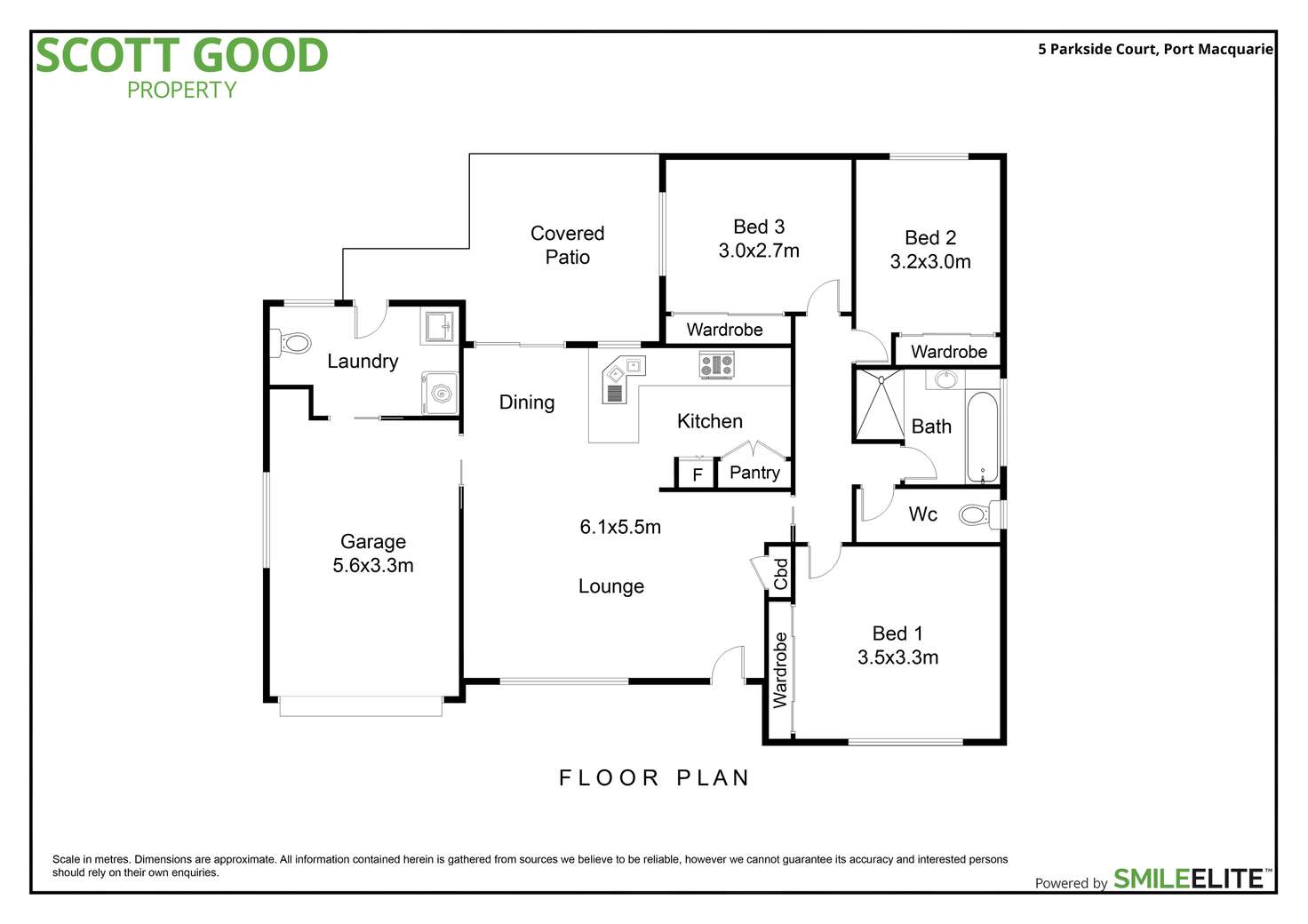 Floorplan of Homely house listing, 5 Parkside Court, Port Macquarie NSW 2444