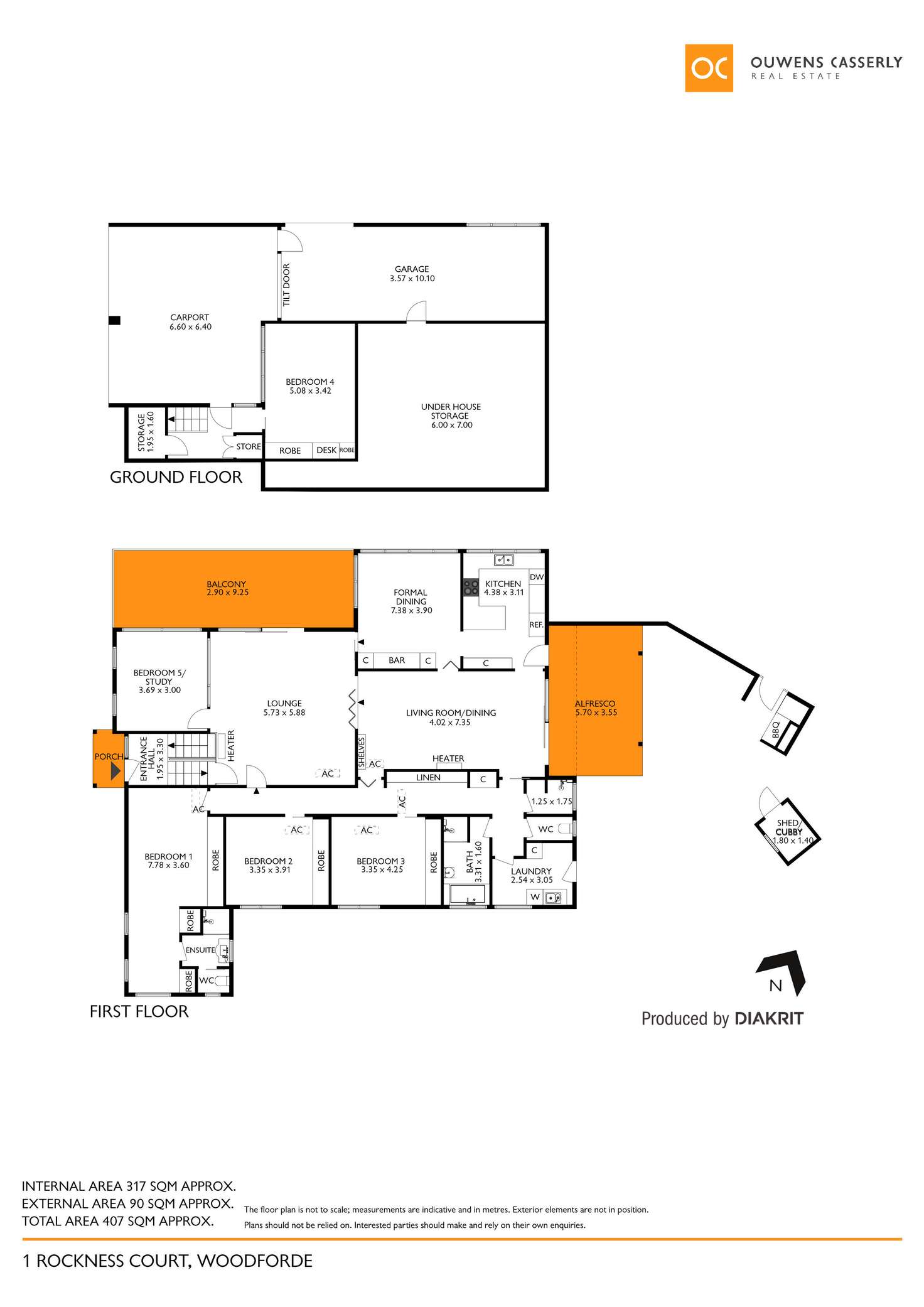 Floorplan of Homely house listing, 1 Rockness Court, Woodforde SA 5072