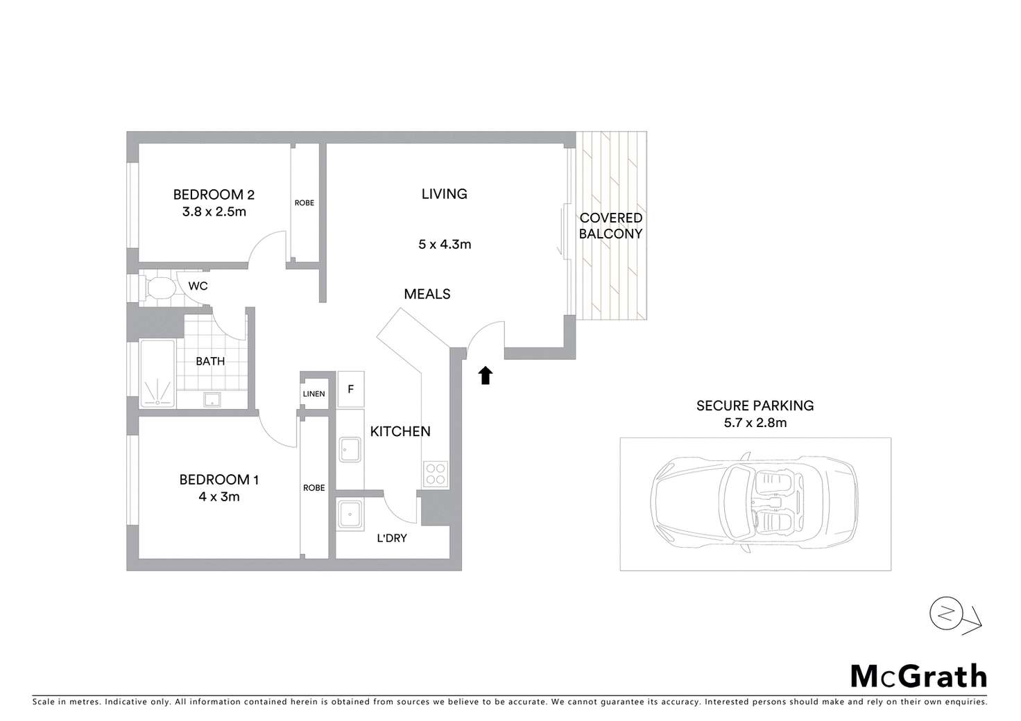 Floorplan of Homely unit listing, 26/63 Ocean Parade, Coffs Harbour NSW 2450