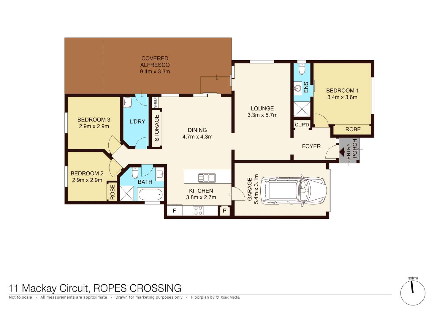 Floorplan of Homely house listing, 11 MacKay Circuit, Ropes Crossing NSW 2760