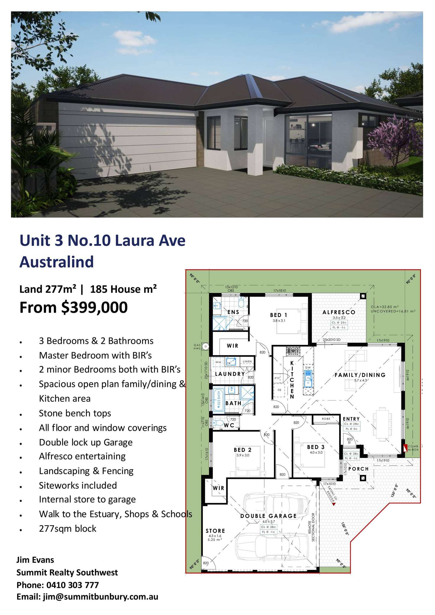 Floorplan of Homely residentialLand listing, 3/10 Laura Avenue, Australind WA 6233