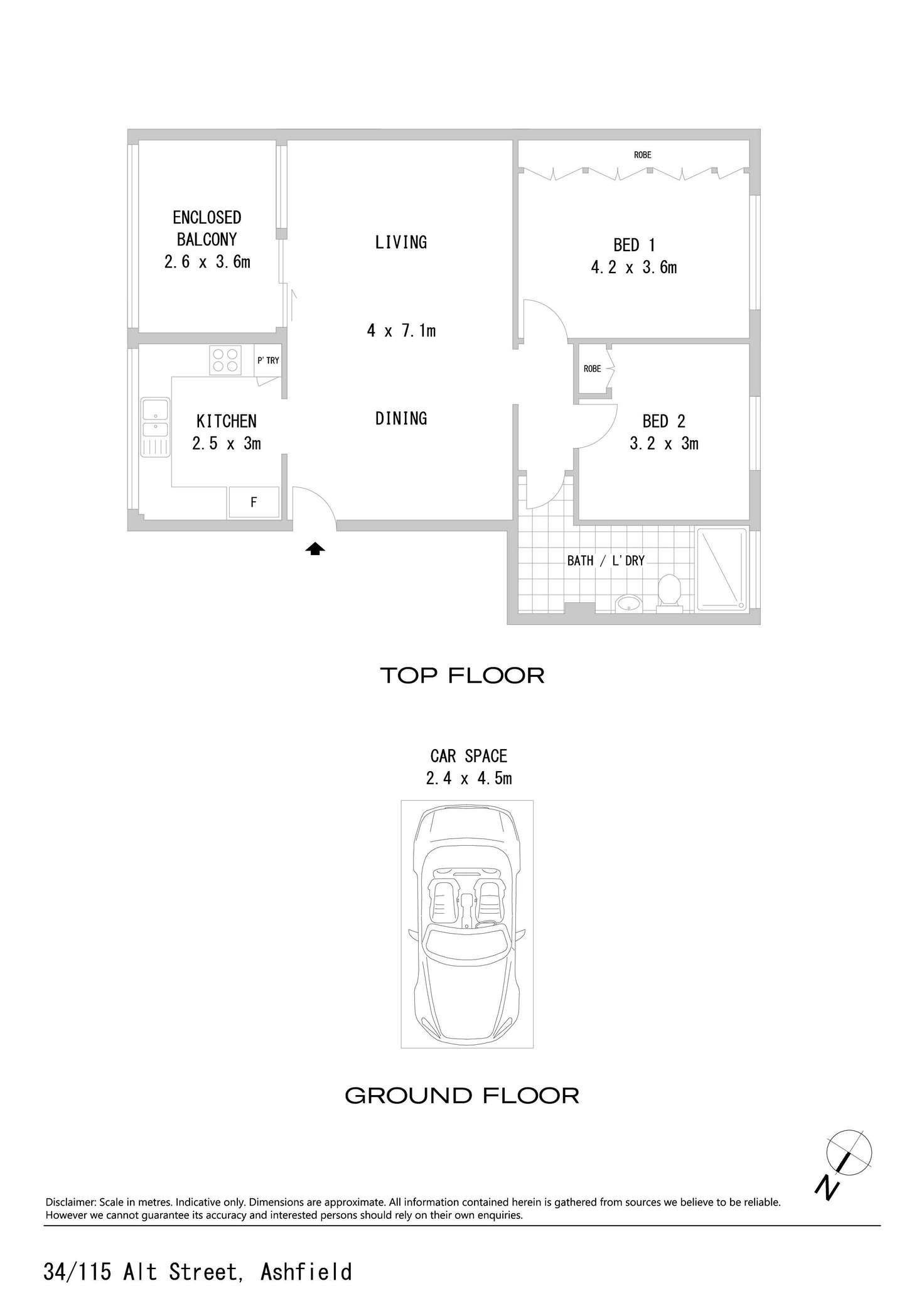 Floorplan of Homely apartment listing, 34/115 Alt Street, Ashfield NSW 2131
