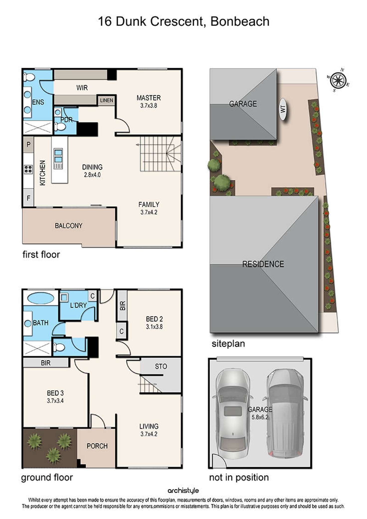 Floorplan of Homely house listing, 16 Dunk Crescent, Bonbeach VIC 3196