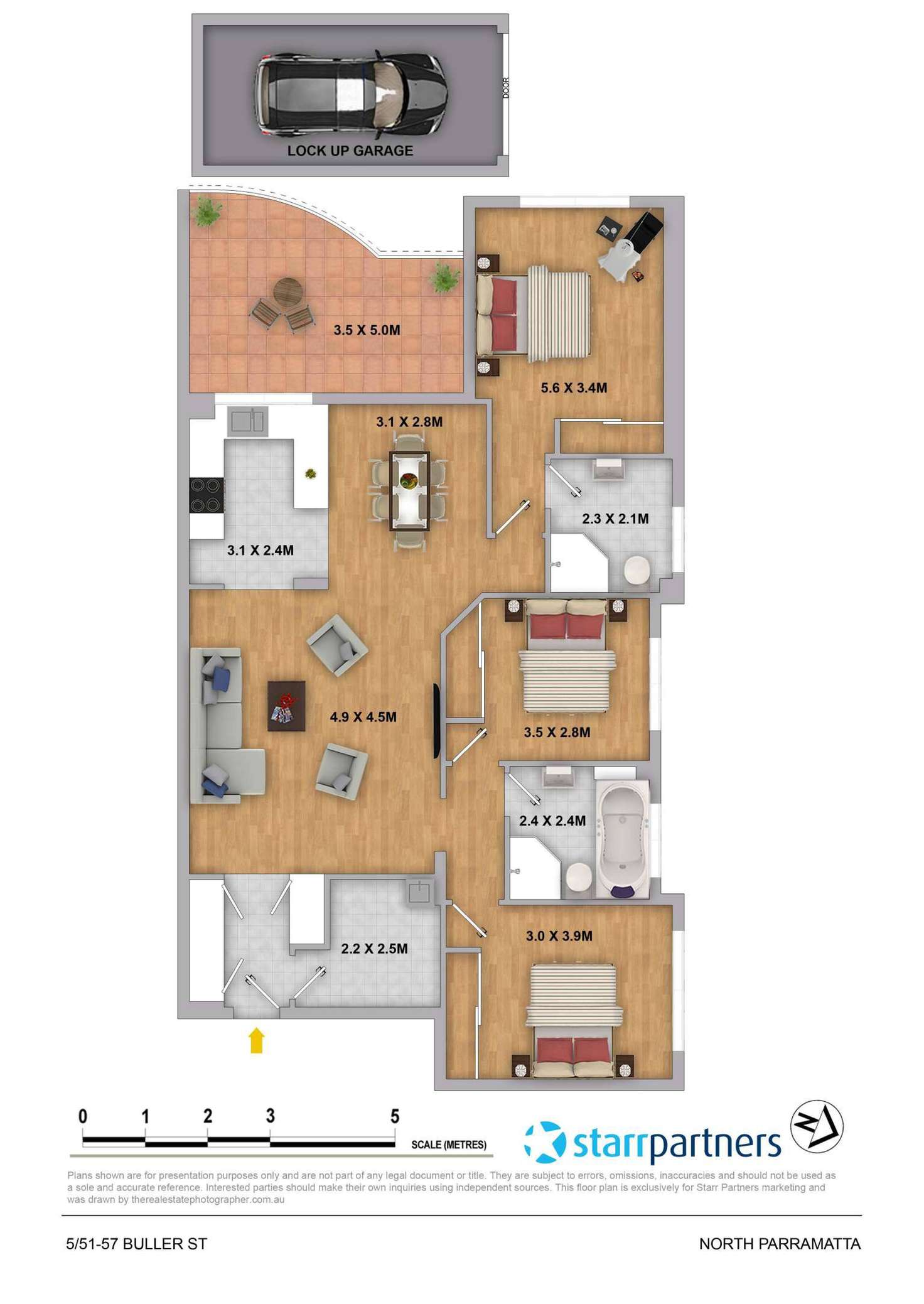 Floorplan of Homely apartment listing, 5/51-57 Buller Street, North Parramatta NSW 2151