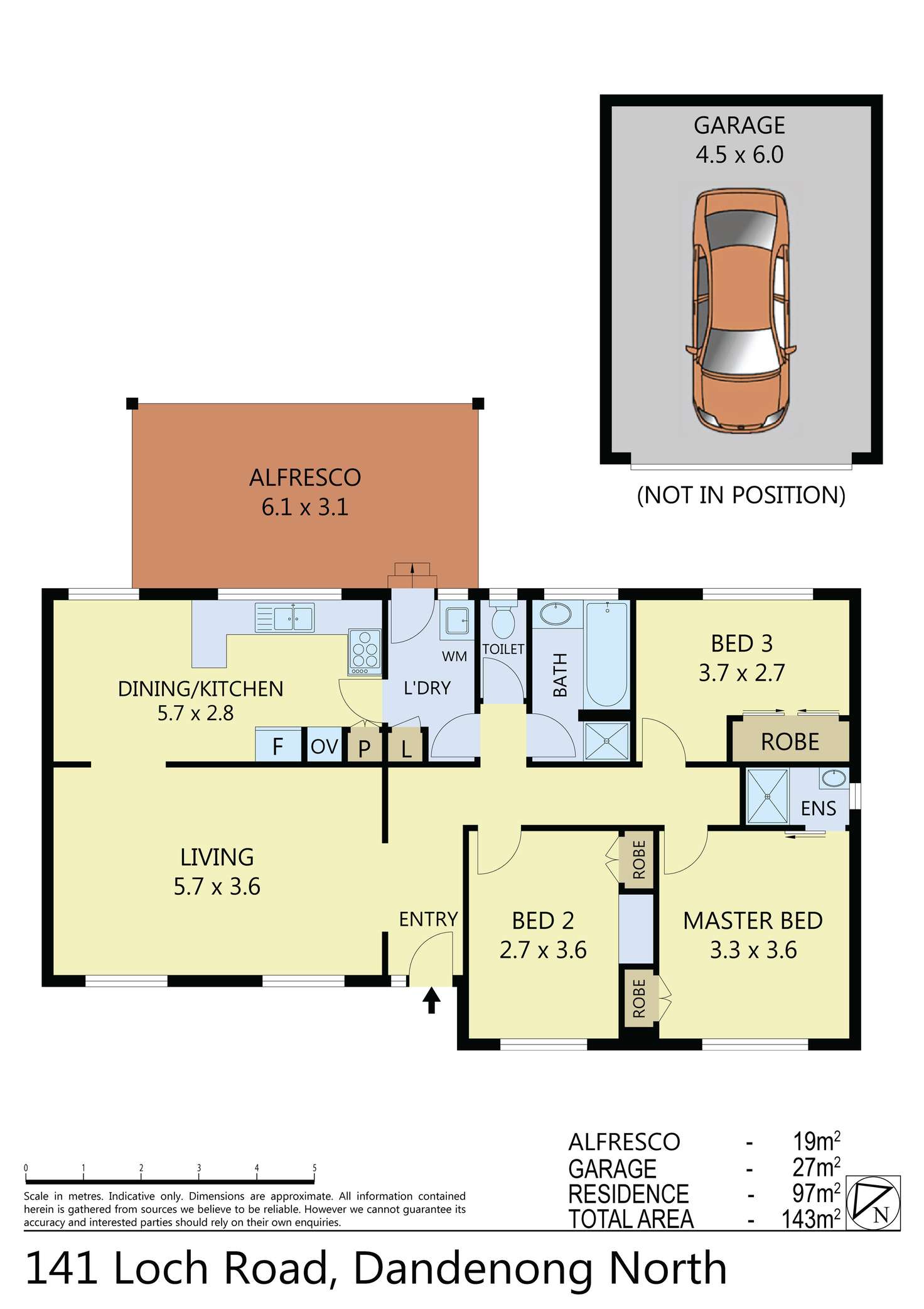 Floorplan of Homely house listing, 141 Loch Road, Dandenong North VIC 3175