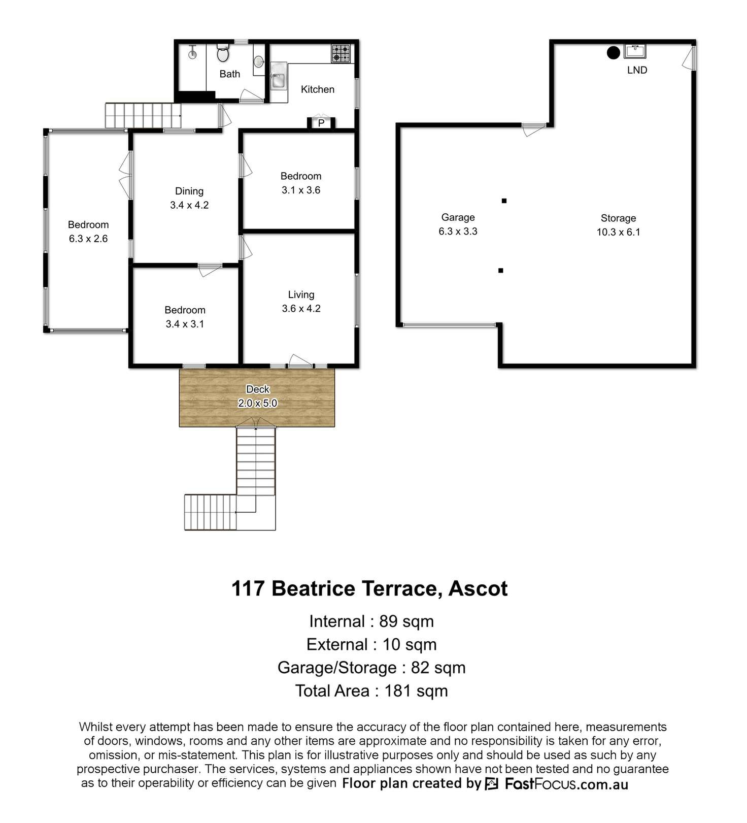 Floorplan of Homely house listing, 1/117 Beatrice Terrace, Ascot QLD 4007