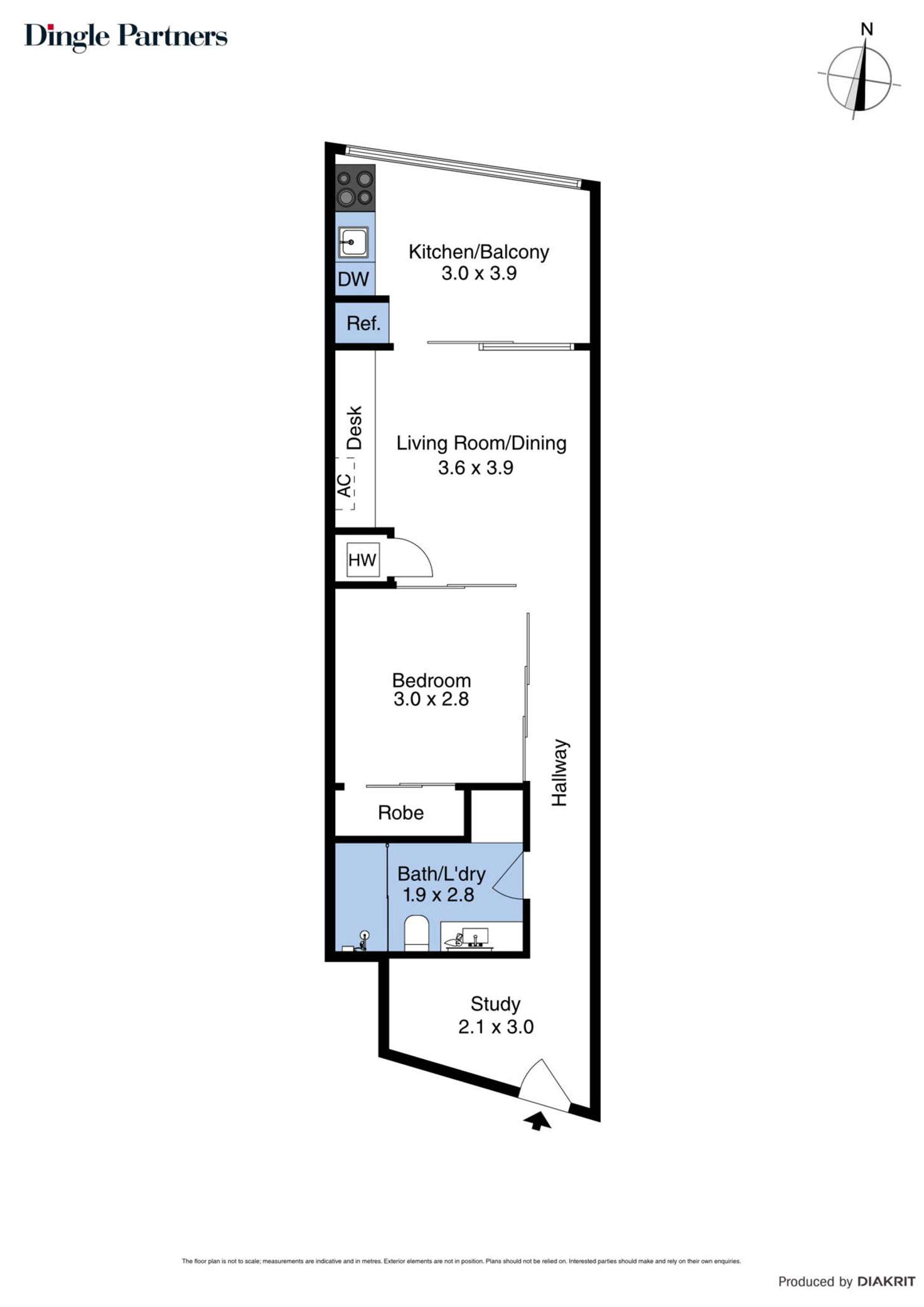 Floorplan of Homely unit listing, 603/565 Flinders Street, Melbourne VIC 3000