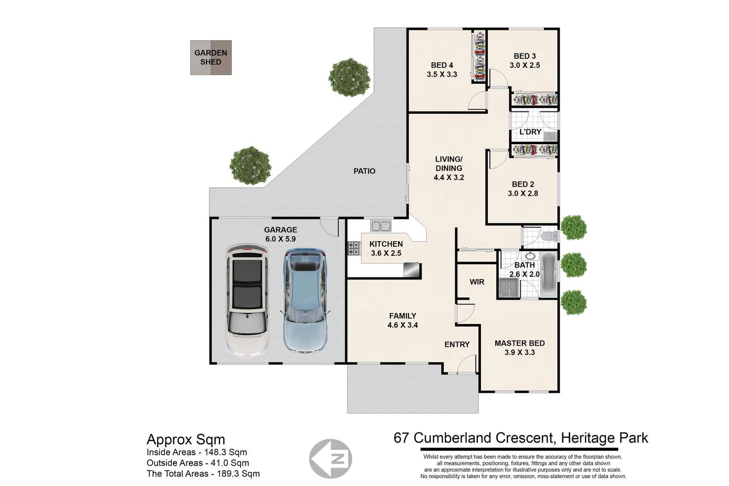 Floorplan of Homely house listing, 67 Cumberland Crescent, Heritage Park QLD 4118