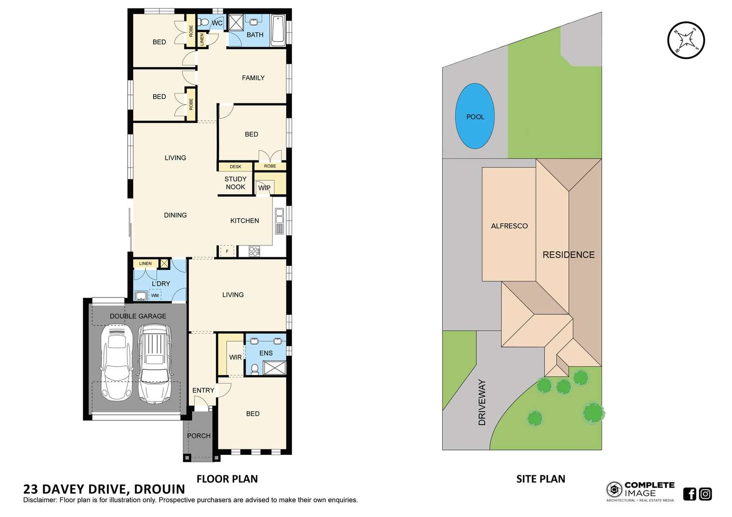 Floorplan of Homely house listing, 23 Davey Drive, Drouin VIC 3818