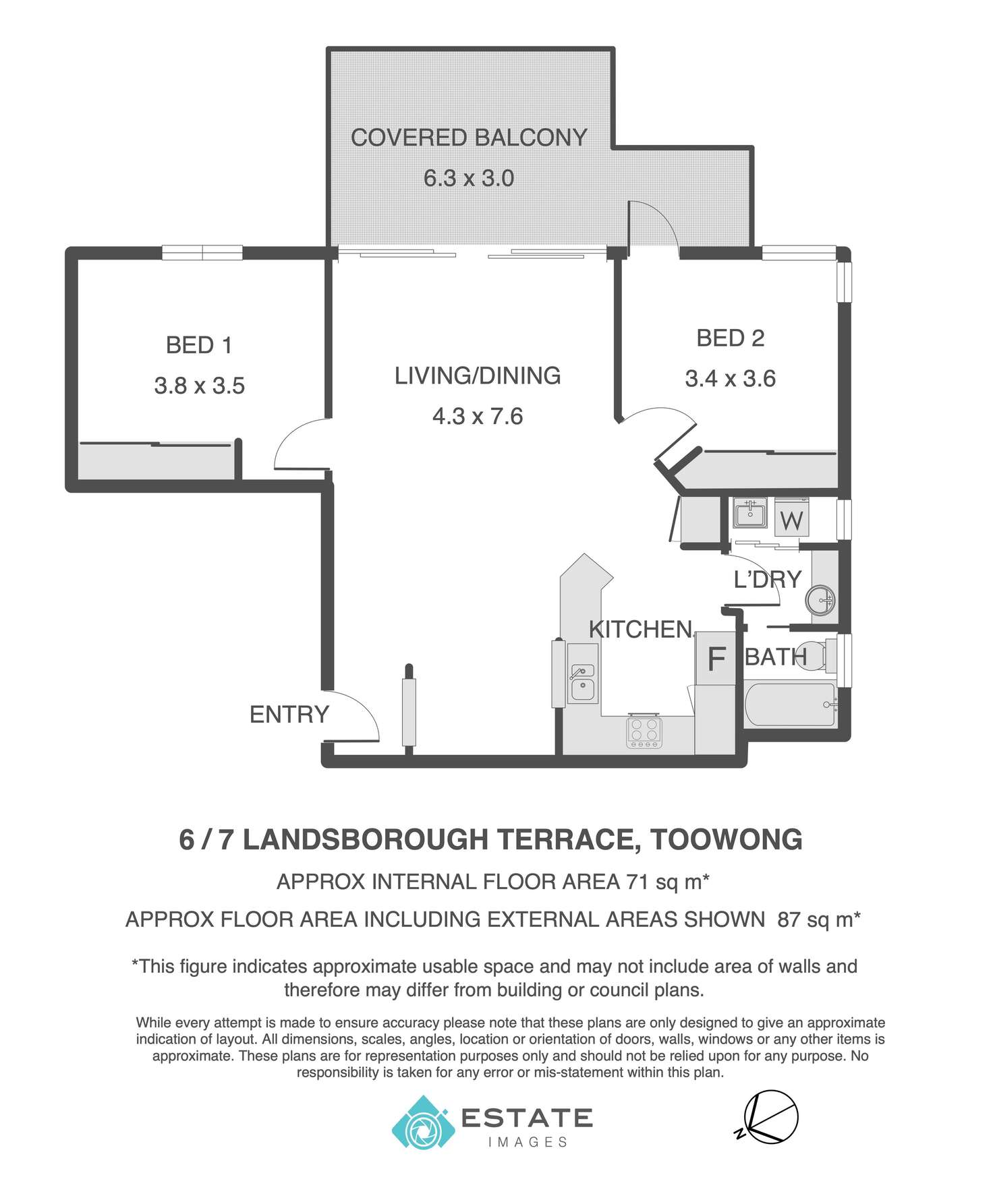 Floorplan of Homely unit listing, 6/7 Landsborough Terrace, Toowong QLD 4066