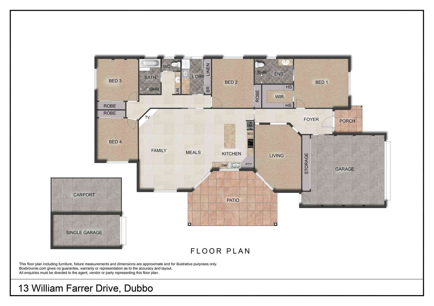 Floorplan of Homely house listing, 13 William Farrer Drive, Dubbo NSW 2830