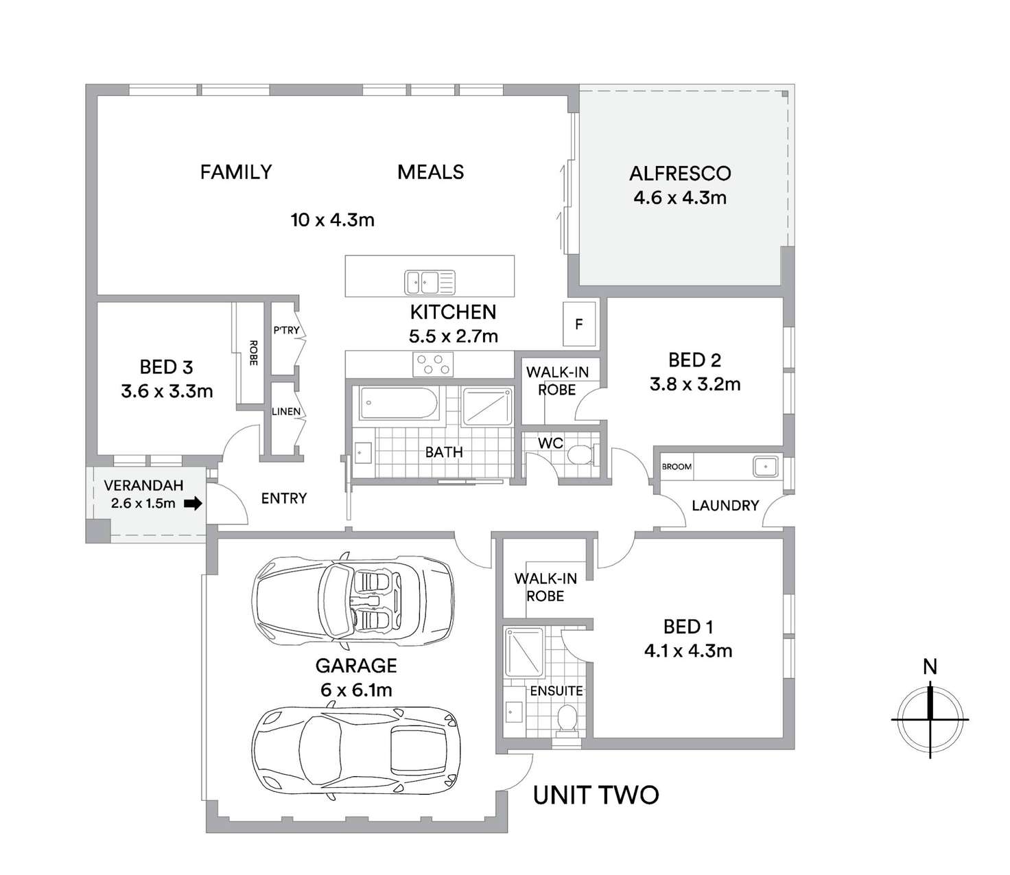 Floorplan of Homely townhouse listing, 3B Neil Street, Belmont VIC 3216