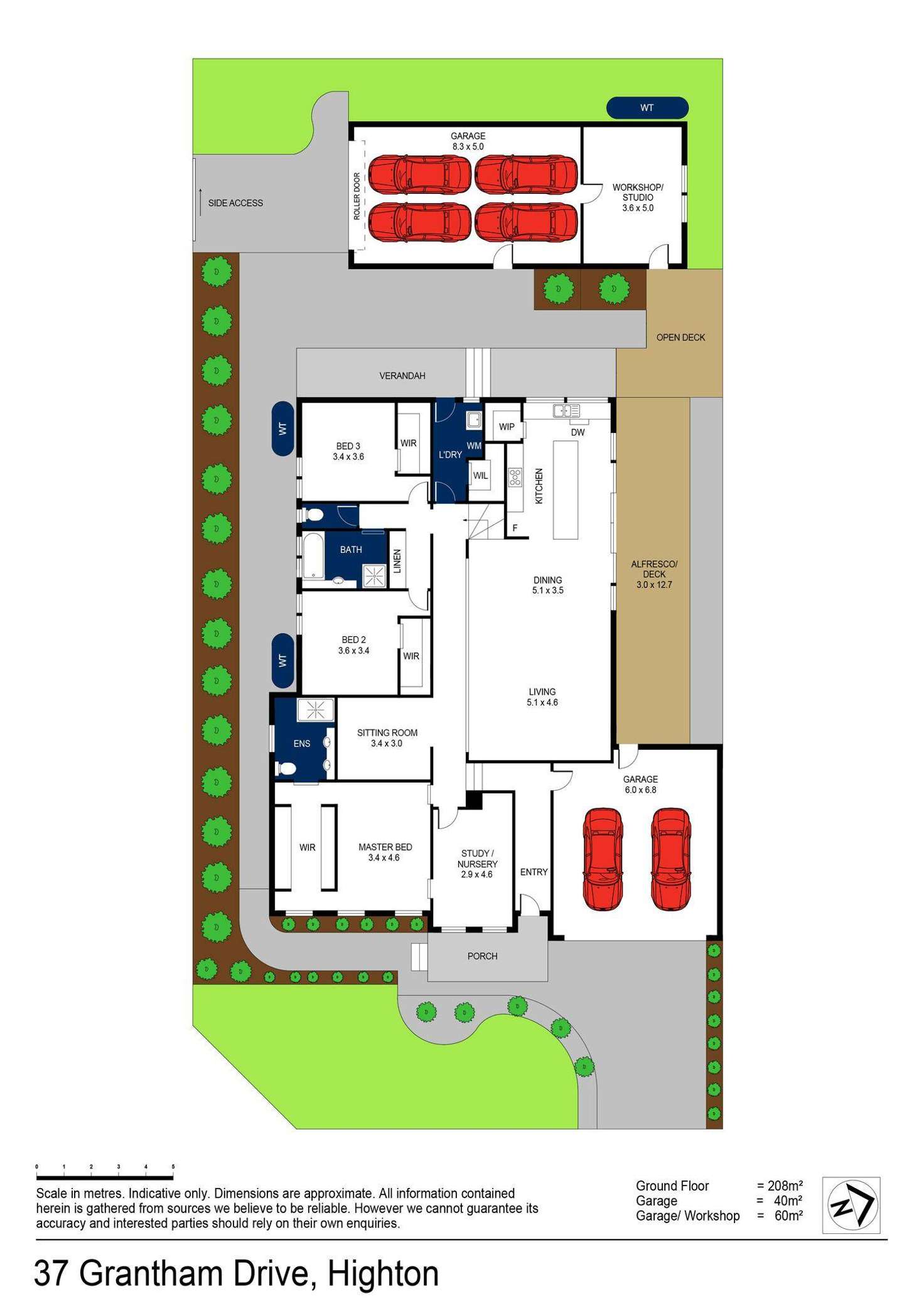 Floorplan of Homely house listing, 37 Grantham Drive, Highton VIC 3216