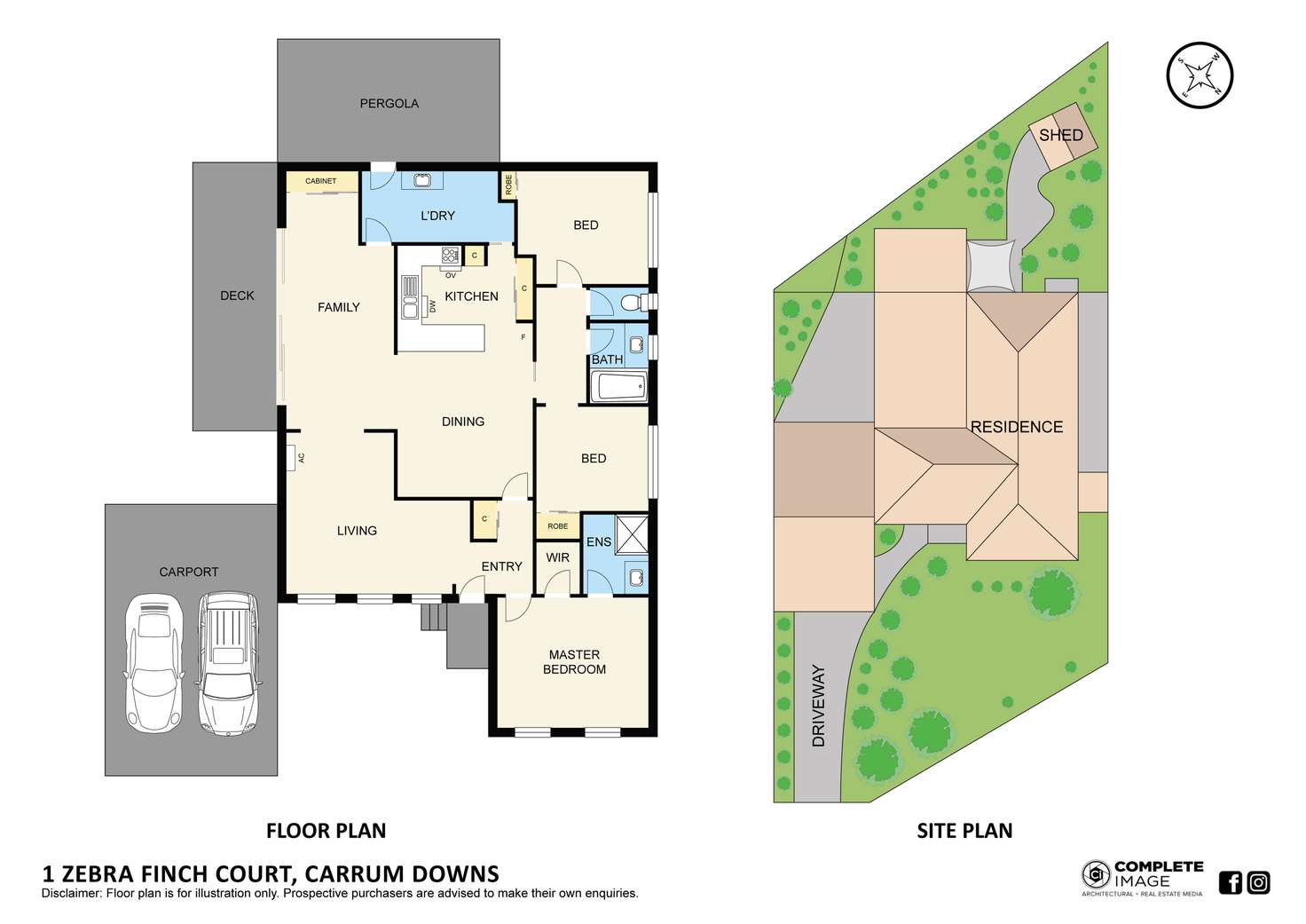 Floorplan of Homely house listing, 1 Zebrafinch Court, Carrum Downs VIC 3201