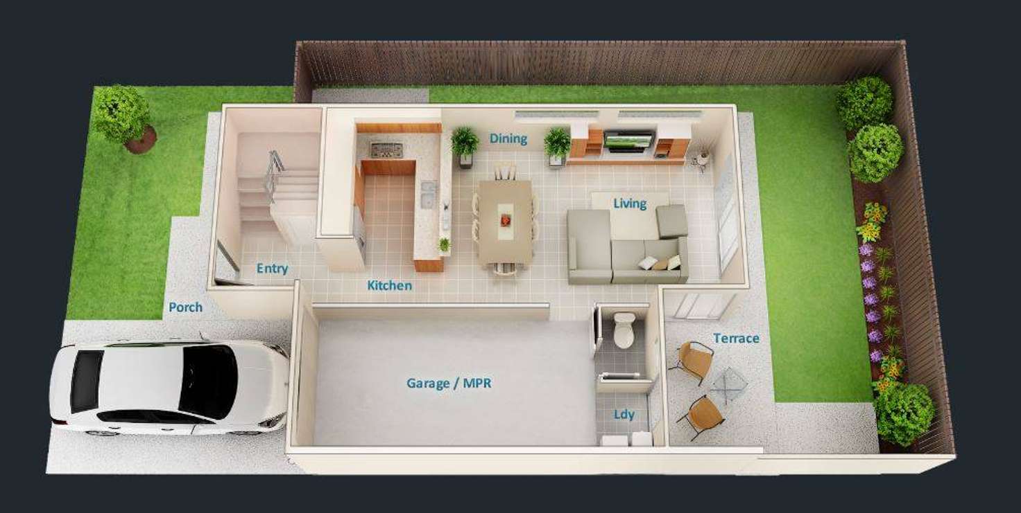 Floorplan of Homely townhouse listing, 35/12 Singh Street, Wynnum West QLD 4178