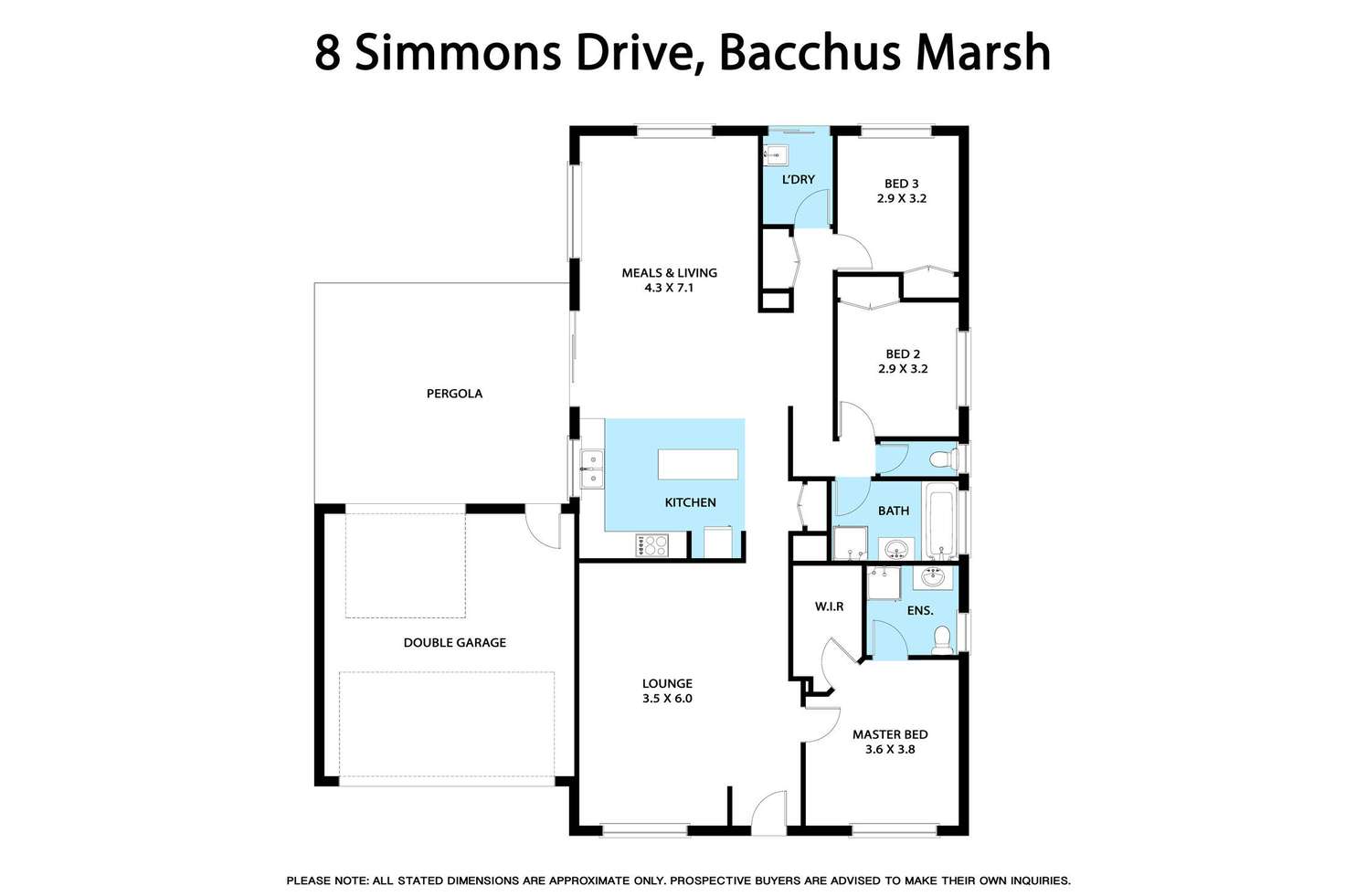 Floorplan of Homely house listing, 8 Simmons Drive, Bacchus Marsh VIC 3340