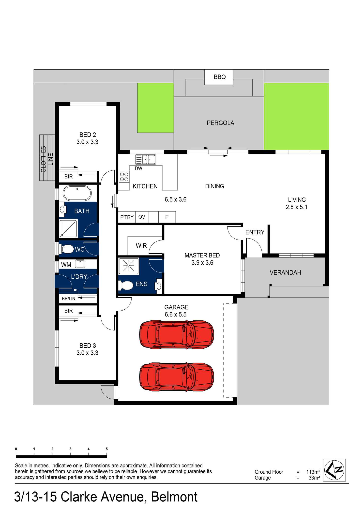 Floorplan of Homely townhouse listing, 4/13-15 Clarke Avenue, Belmont VIC 3216